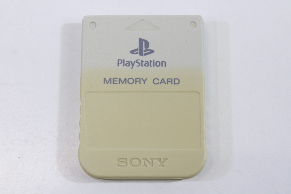 Official SONY PlayStation 1 OEM Memory Card for PS1 Console Light Gray Discolor