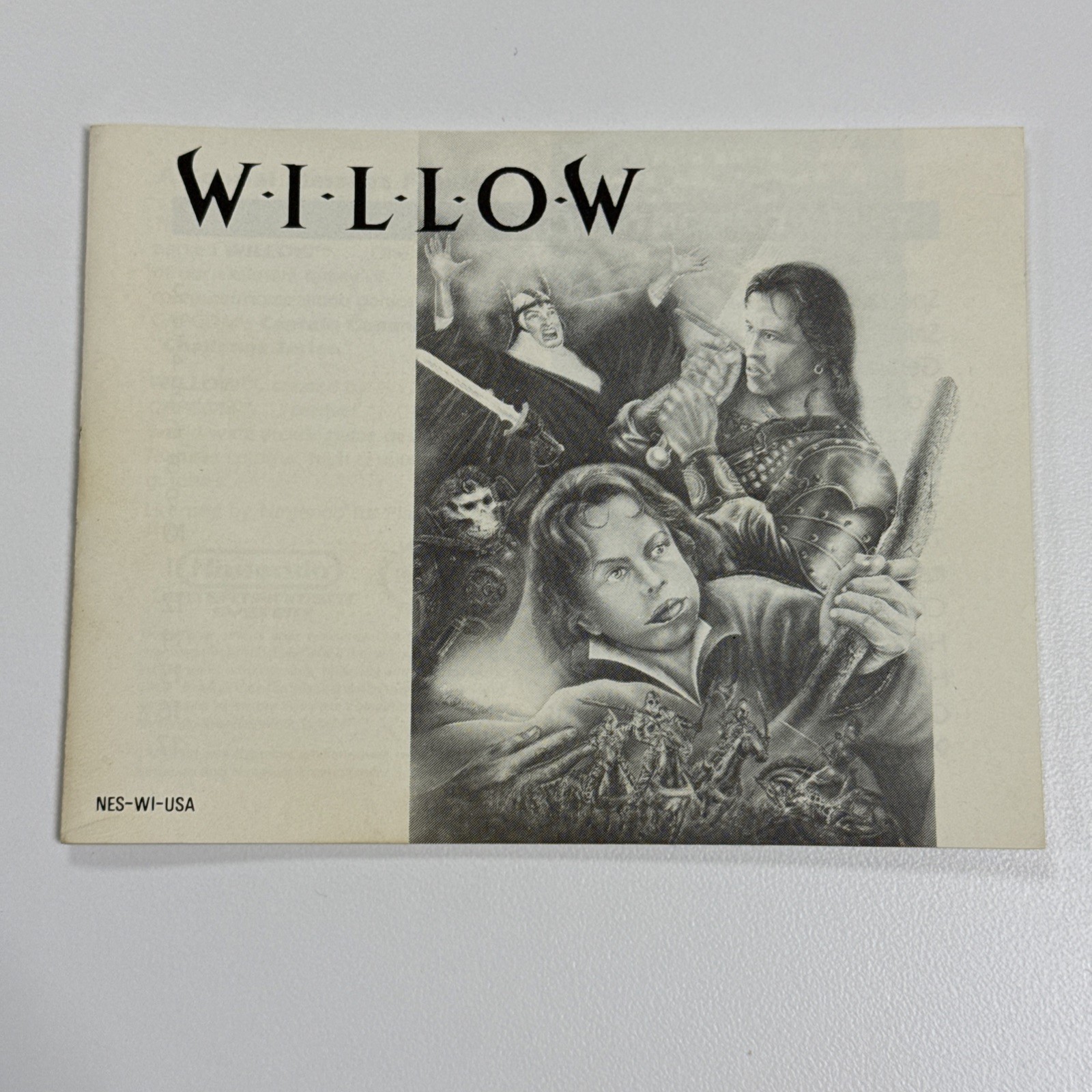 Willow (Nintendo Entertainment System, 1989). VGC Manual & Regi Card. Tested.