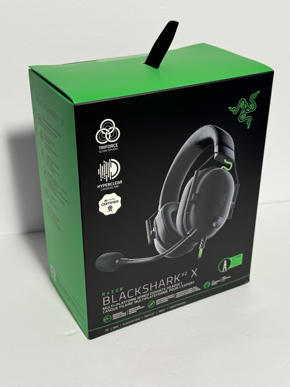 Razer BlackShark V2 X Wired Gaming Headset Xbox PC Switch 3.5mm Mic Noise Cancel