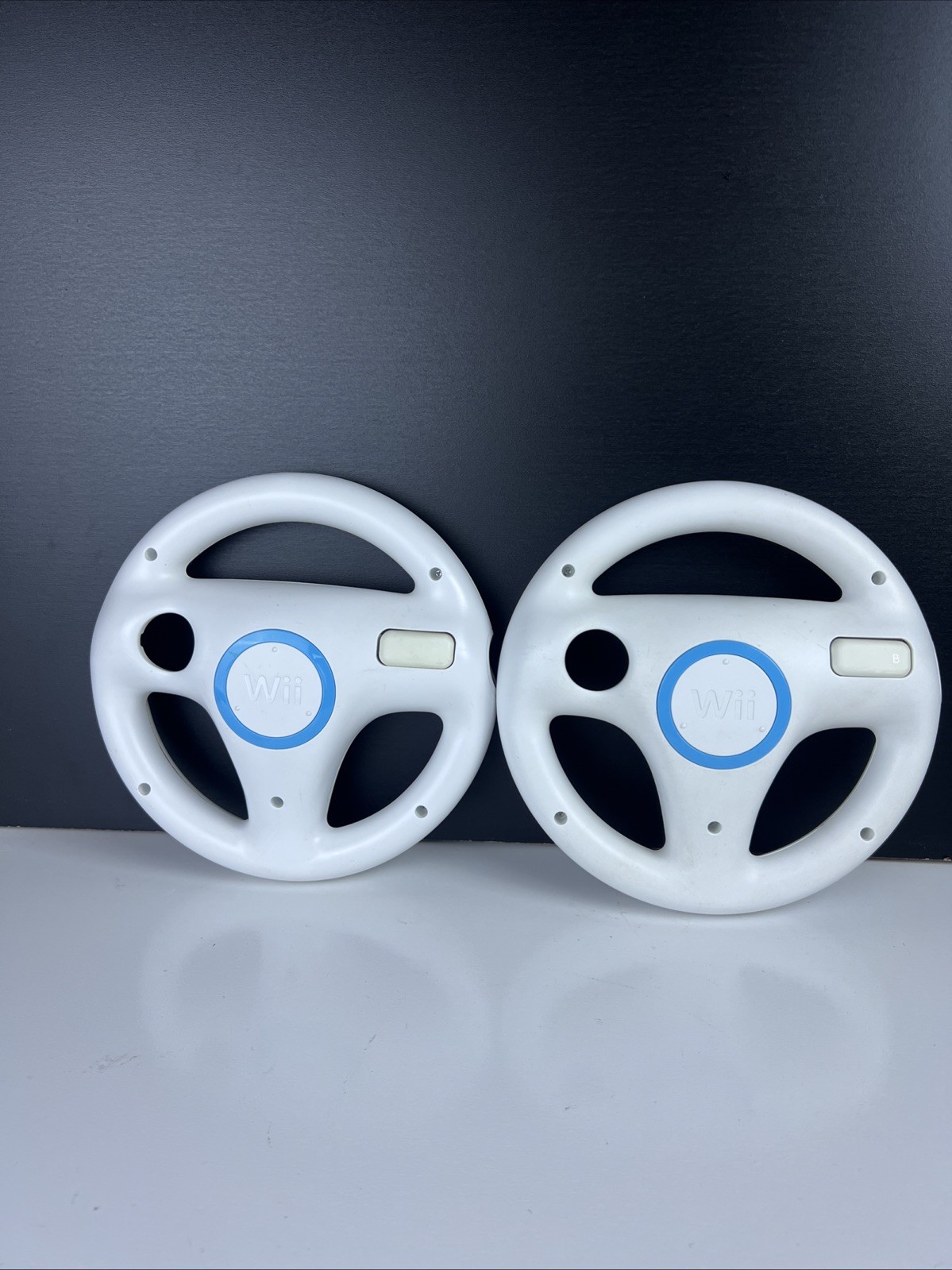 Genuine Nintendo Wii Wheel White Mario Kart Lot of 2 OEM RVL-024