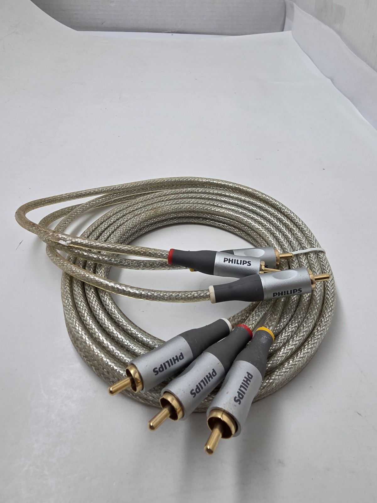 6FT Braided Shielded Phillips Superior Composite A/V Audio Video Cable Gold #40P