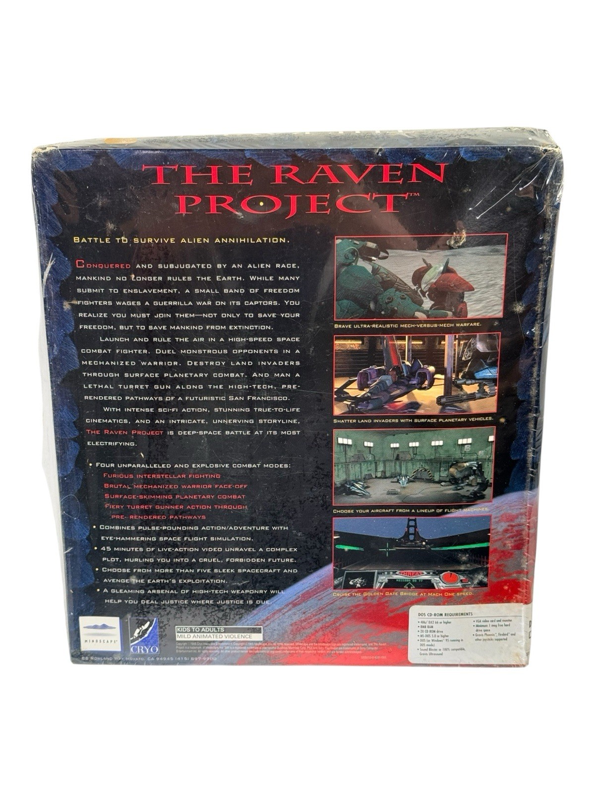 1995 The Raven Project PC Game CD-ROM Mindscape Cryo Factory Sealed