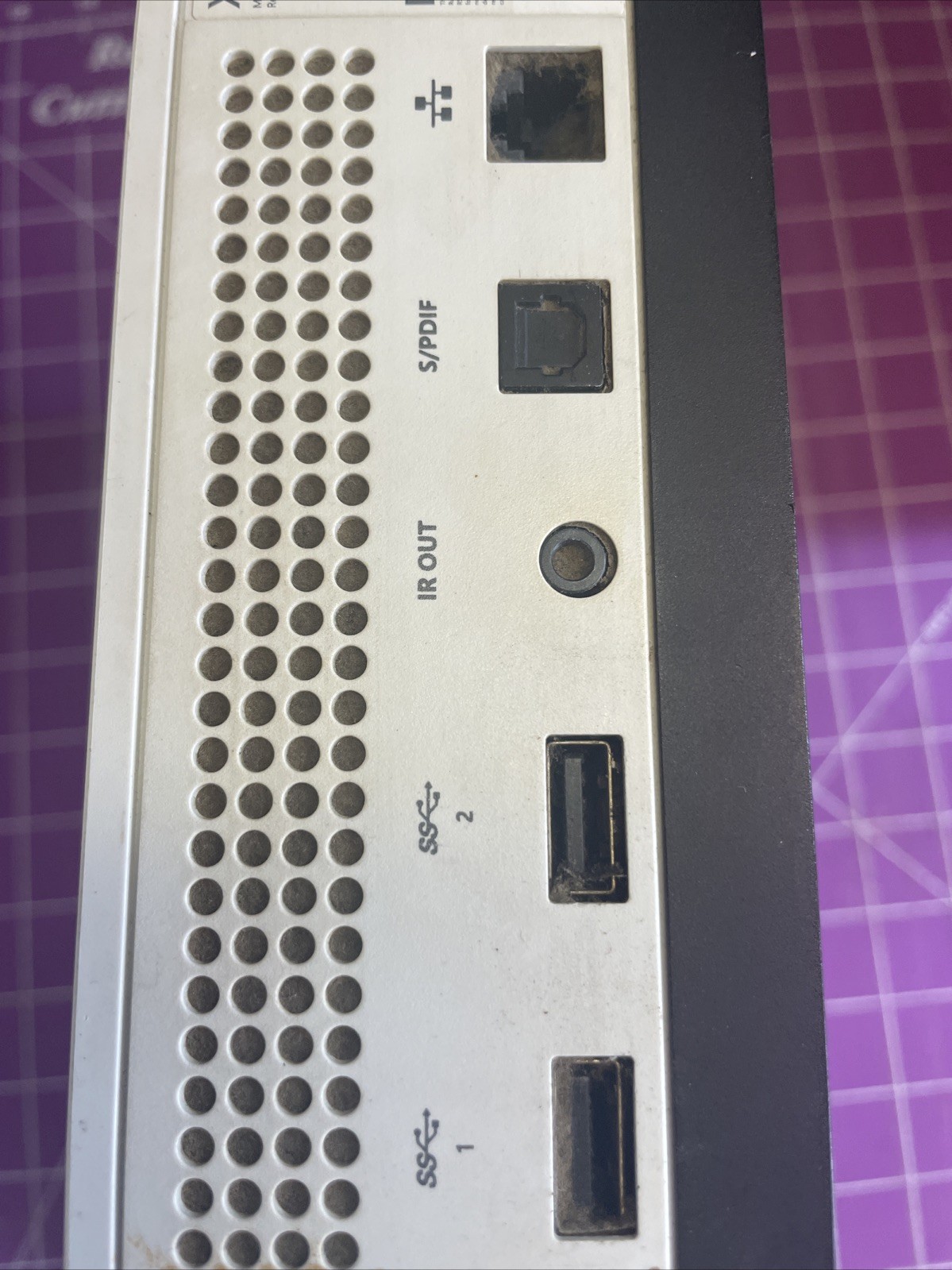 Microsoft Xbox One Slim Console only Parts/Repair. Not Sure What Stain On Top Is