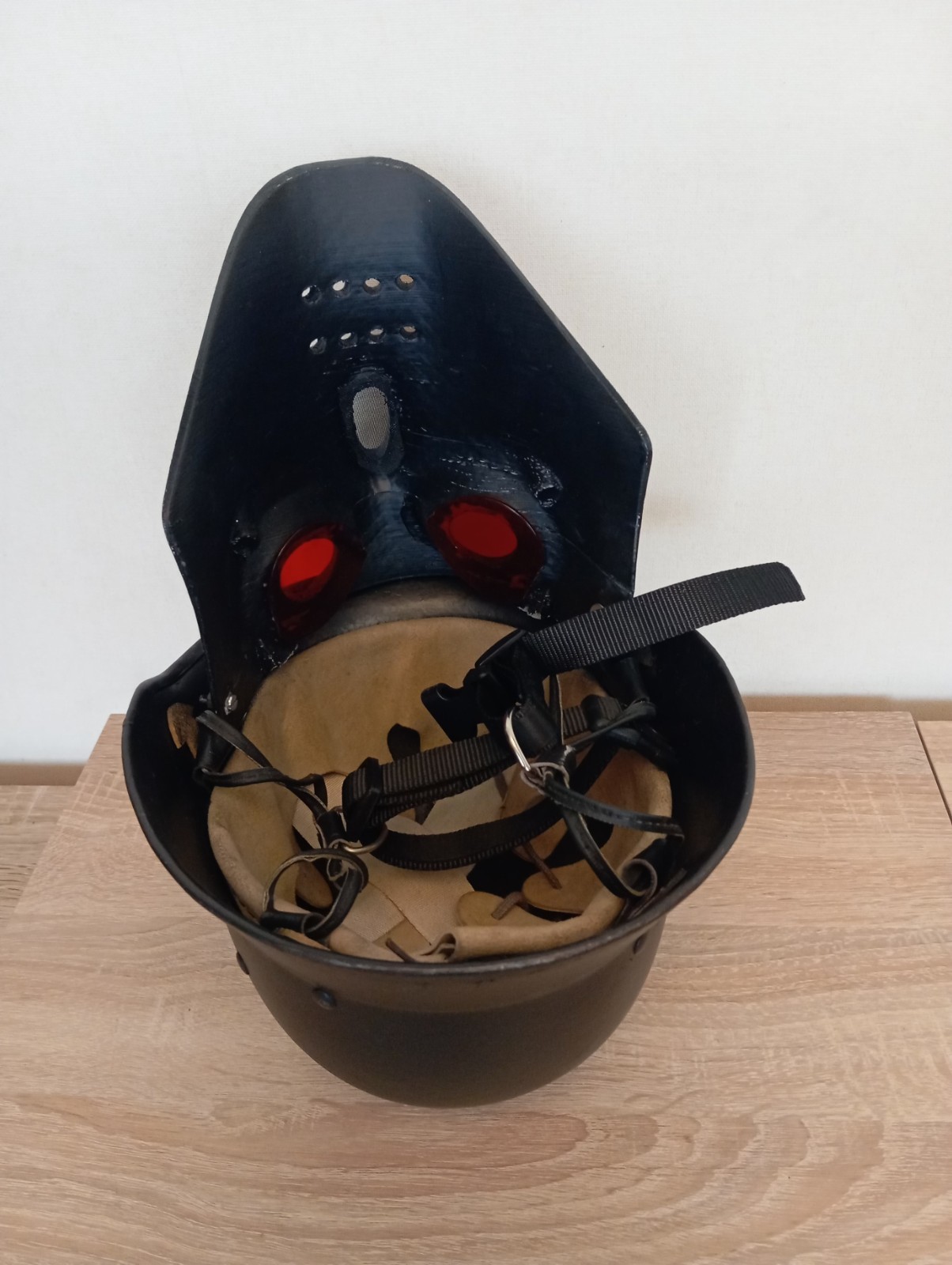 Custom made with 3D printed parts Wolfenstein New Order face mask with helmet