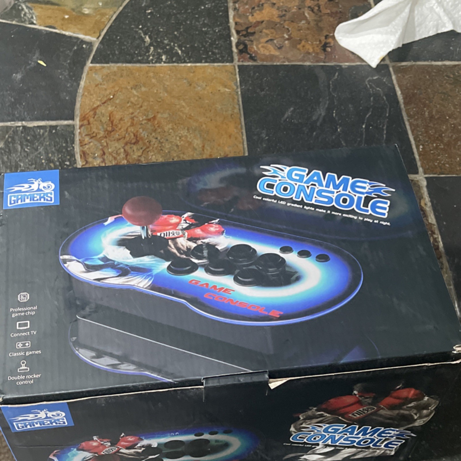 Gamers Home Game Console Black Wi-Fi Capability HDMI USB Arcade Joystick