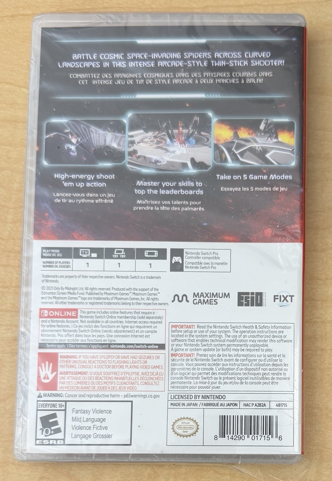 Nintendo Switch CURVED SPACE 2021 Maximum Games New And Sealed MISB