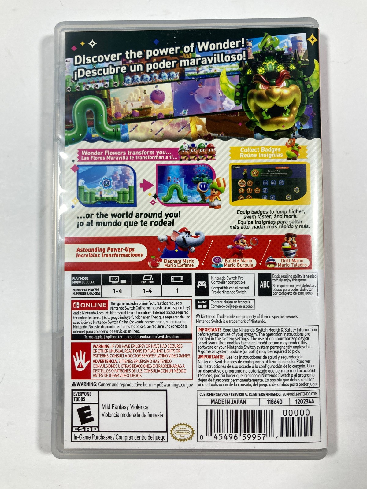 Super Mario Bros Wonder – Nintendo Switch – Good Condition