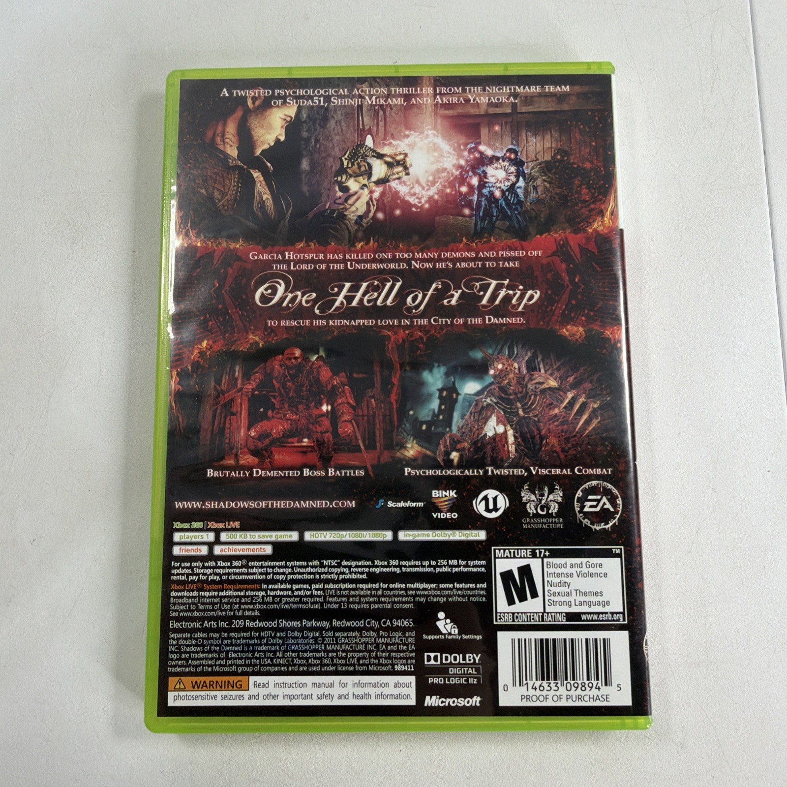 Shadows of the Damned – Complete In Box (Microsoft Xbox 360, 2011) CIB