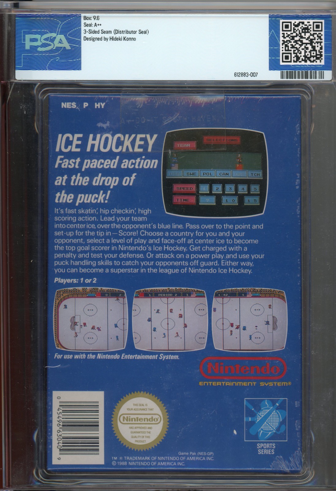Ice Hockey NES Nintendo Sealed A++ Graded PSA 9.6