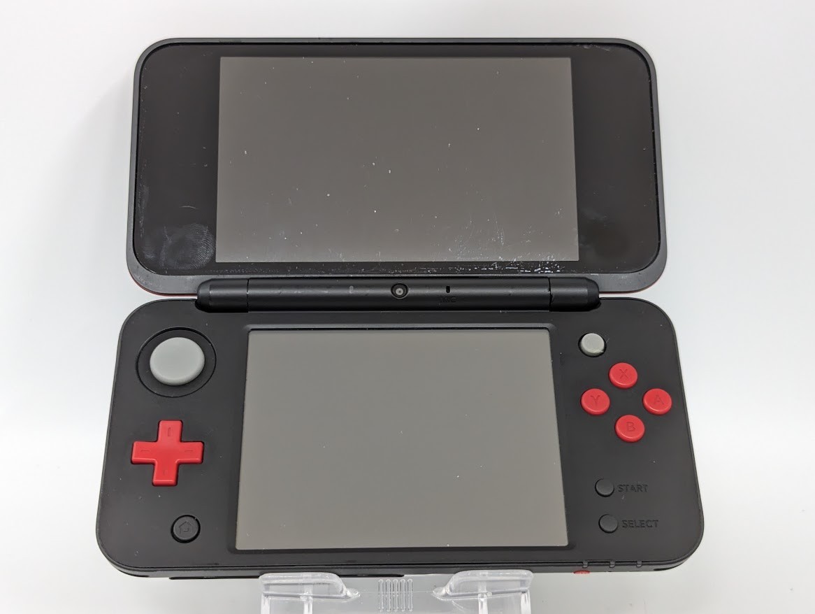 B345 Nintendo new 2DS console LL XL Mario Kart Black x Red Japan w/pen fx