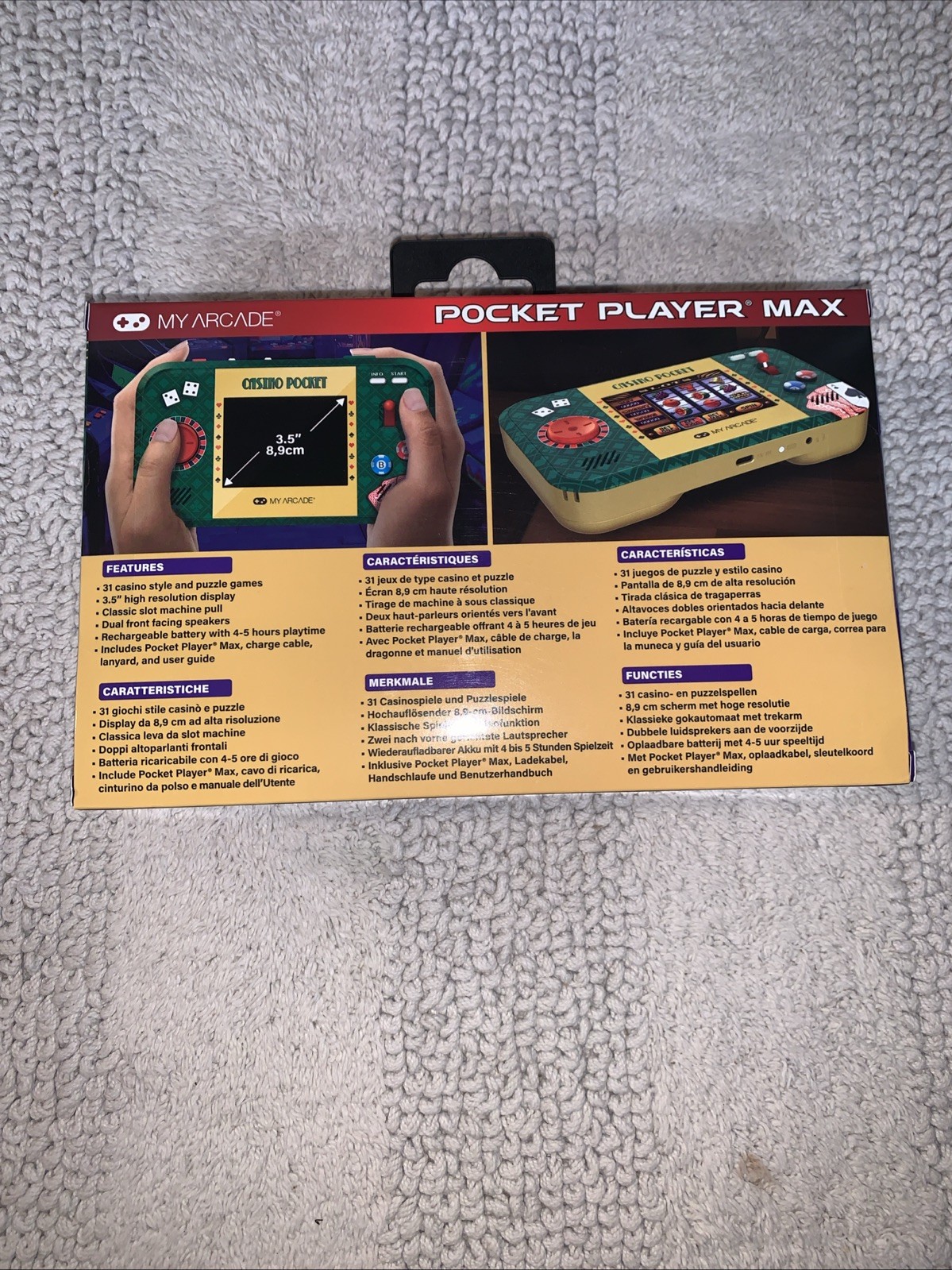 MY ARCADE POCKET PLAYER MAX PORTABLE GAMING SYSTEM OVER 30 Casino Style Games