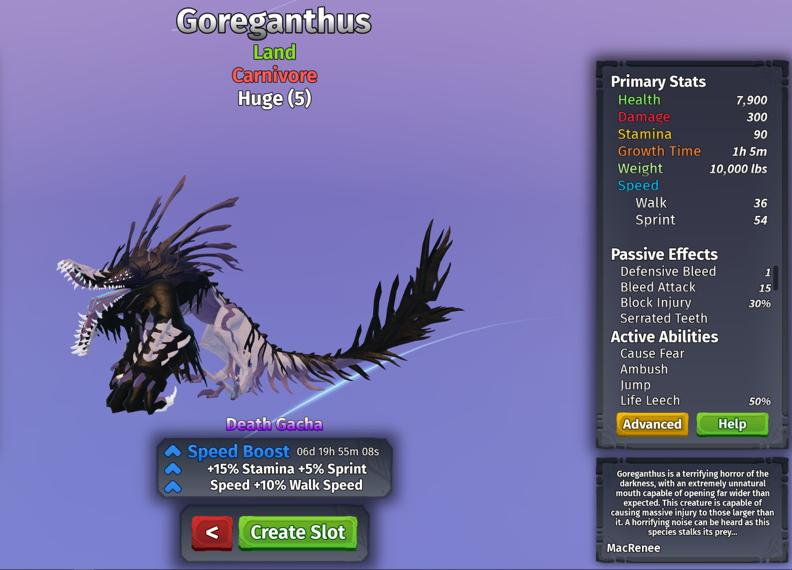 Goreganthus Species | Creatures of Sonaria | Roblox