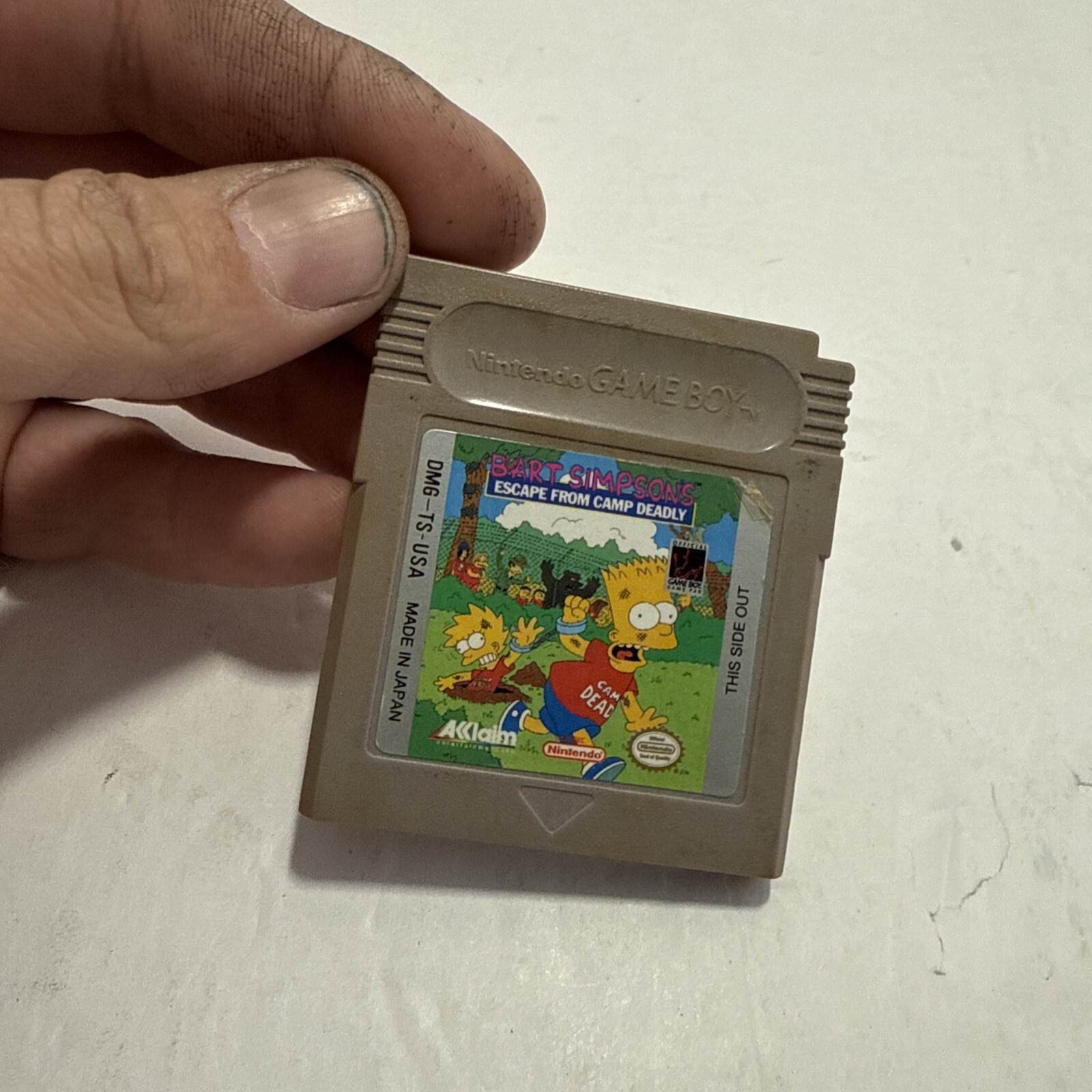 Bart Simpson’s: Escape From Camp Deadly (Nintendo Game Boy, 1991)- Authentic