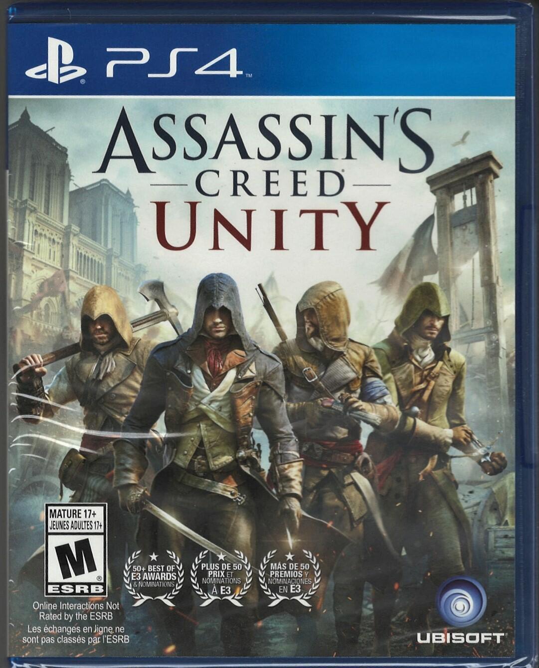 Assassin”s Creed Unity (Trilingual) PS4 (Brand New Factory Sealed US Version) P