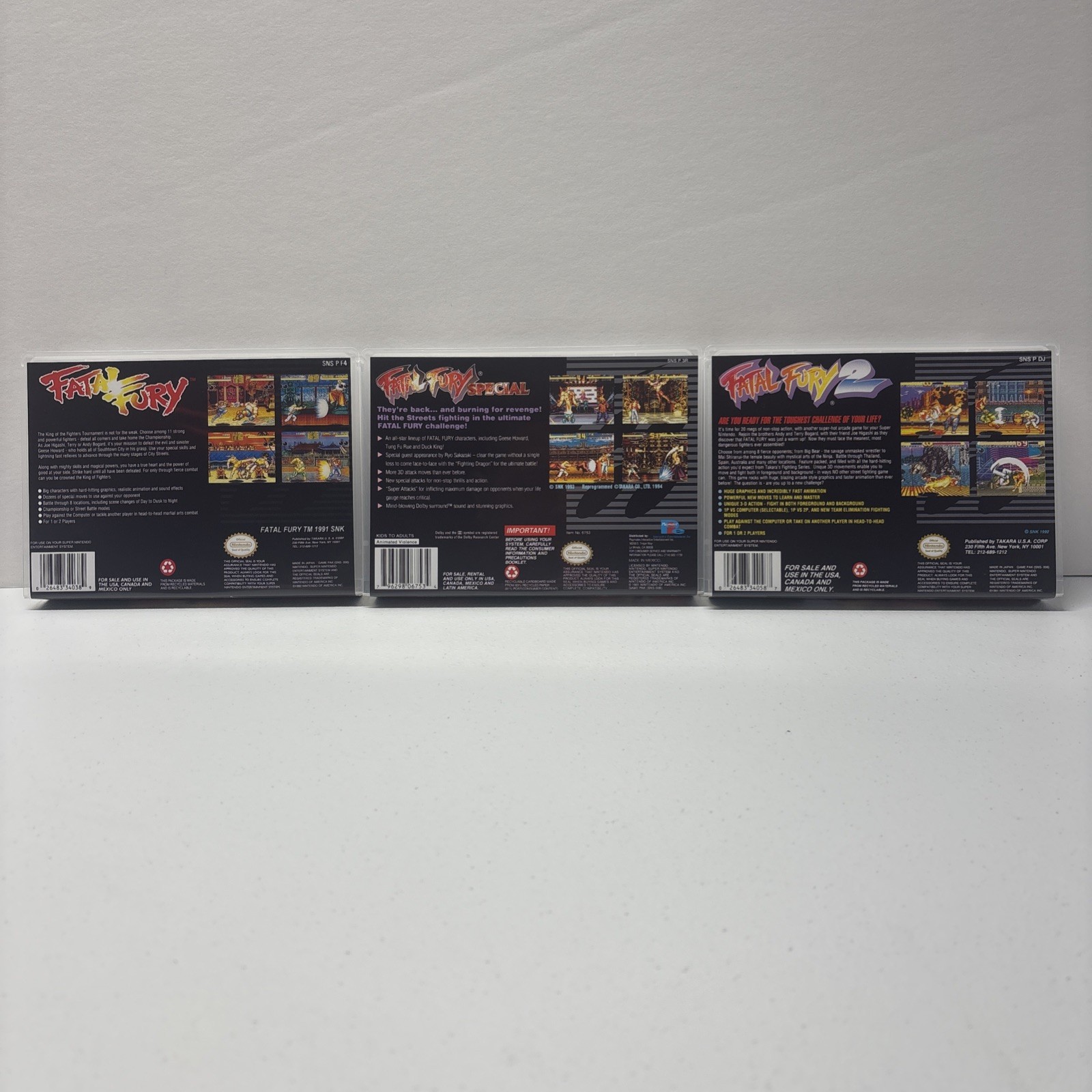 Fatal Fury Pack *CASES ONLY* SNES Universal Game Cases Retro Game Cart
