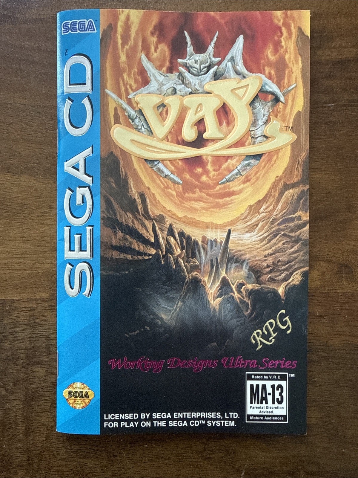 RARE Vay (Sega CD, 1994) CIB Video Game Complete in Box with Manual Foam Rare VG