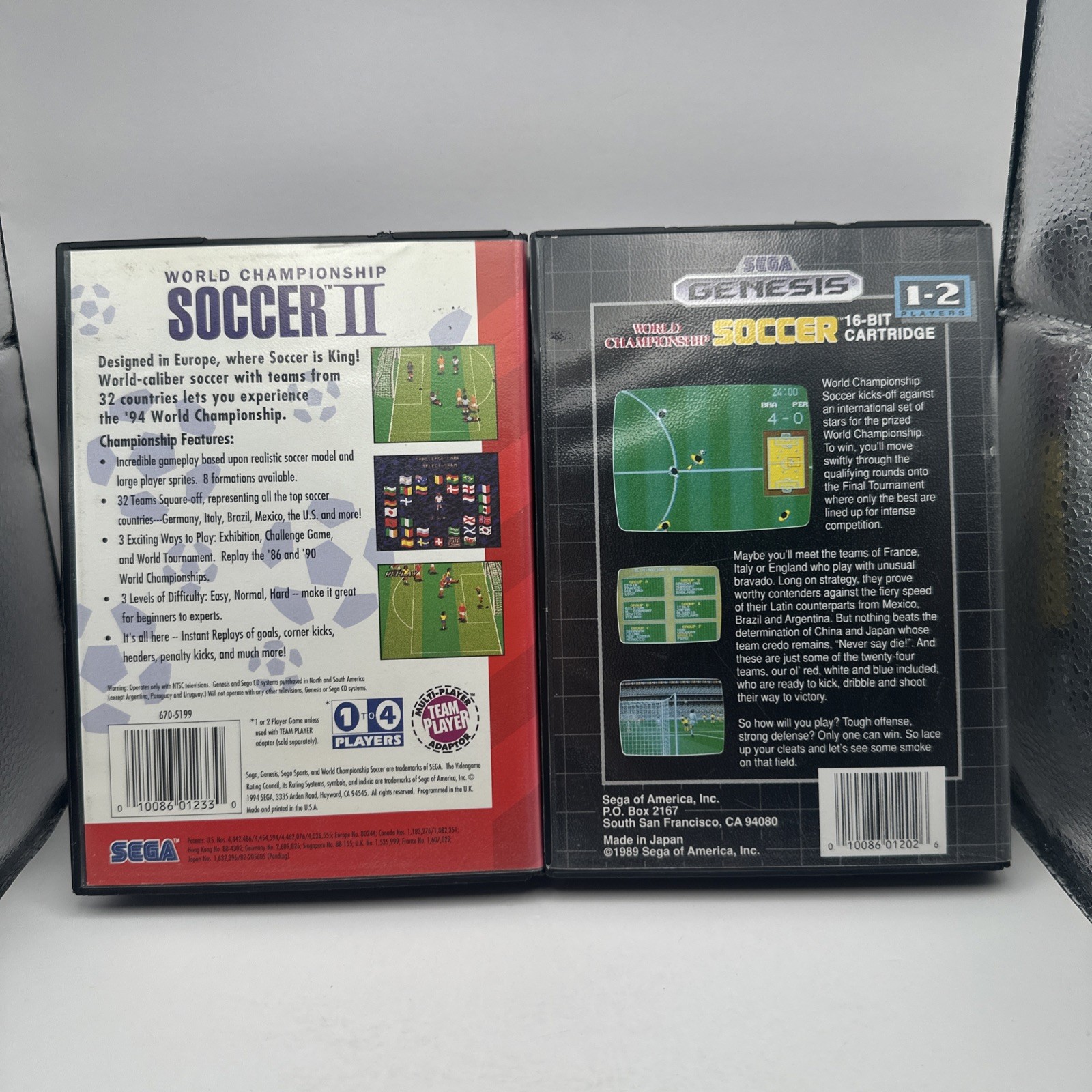 World Championship Soccer 1 2 Sega Genesis Sports Games LOT bundle