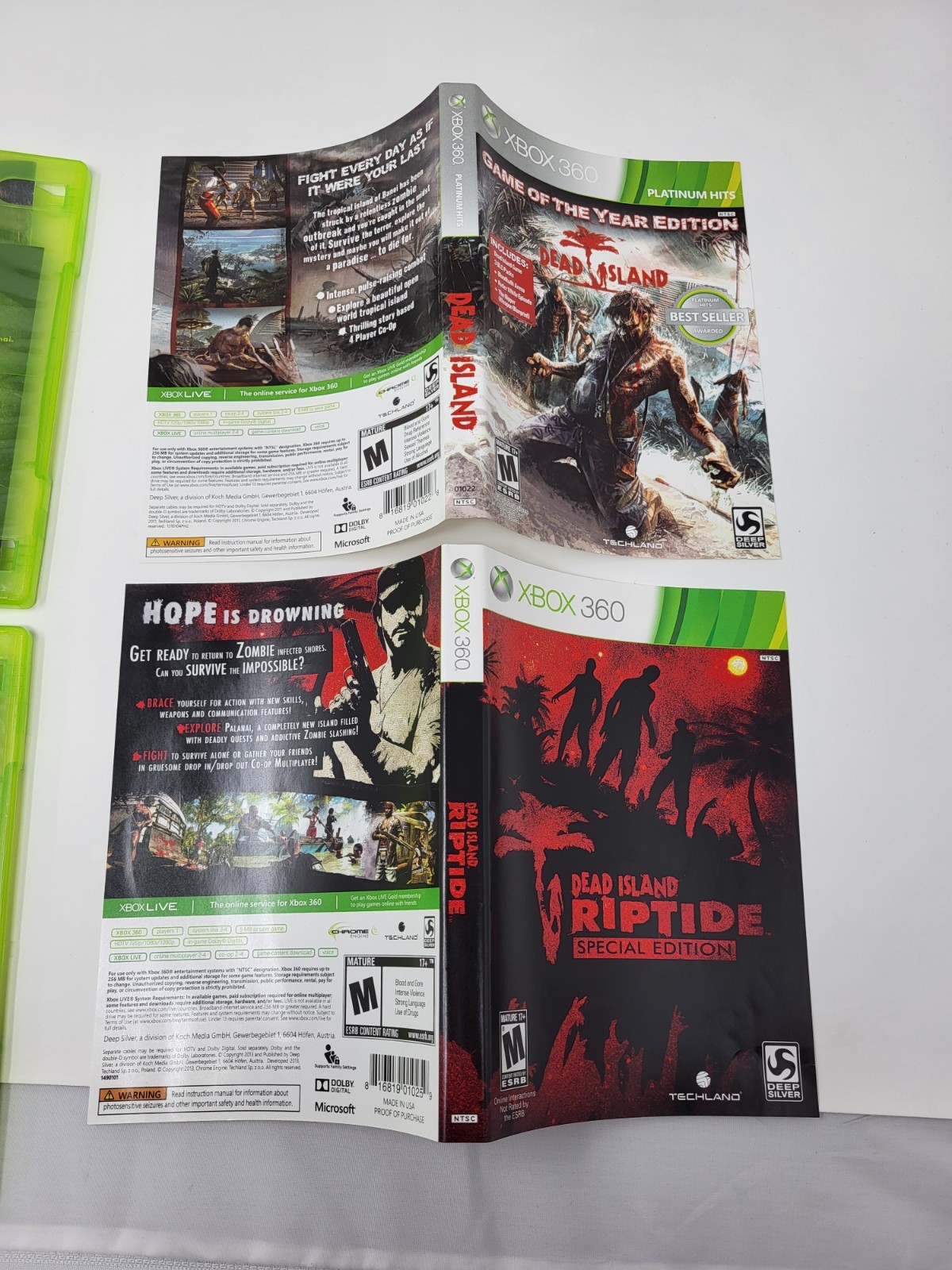 2 Dead Island and Dead Island: Riptide Special Edition Microsoft Xbox 360 CIB