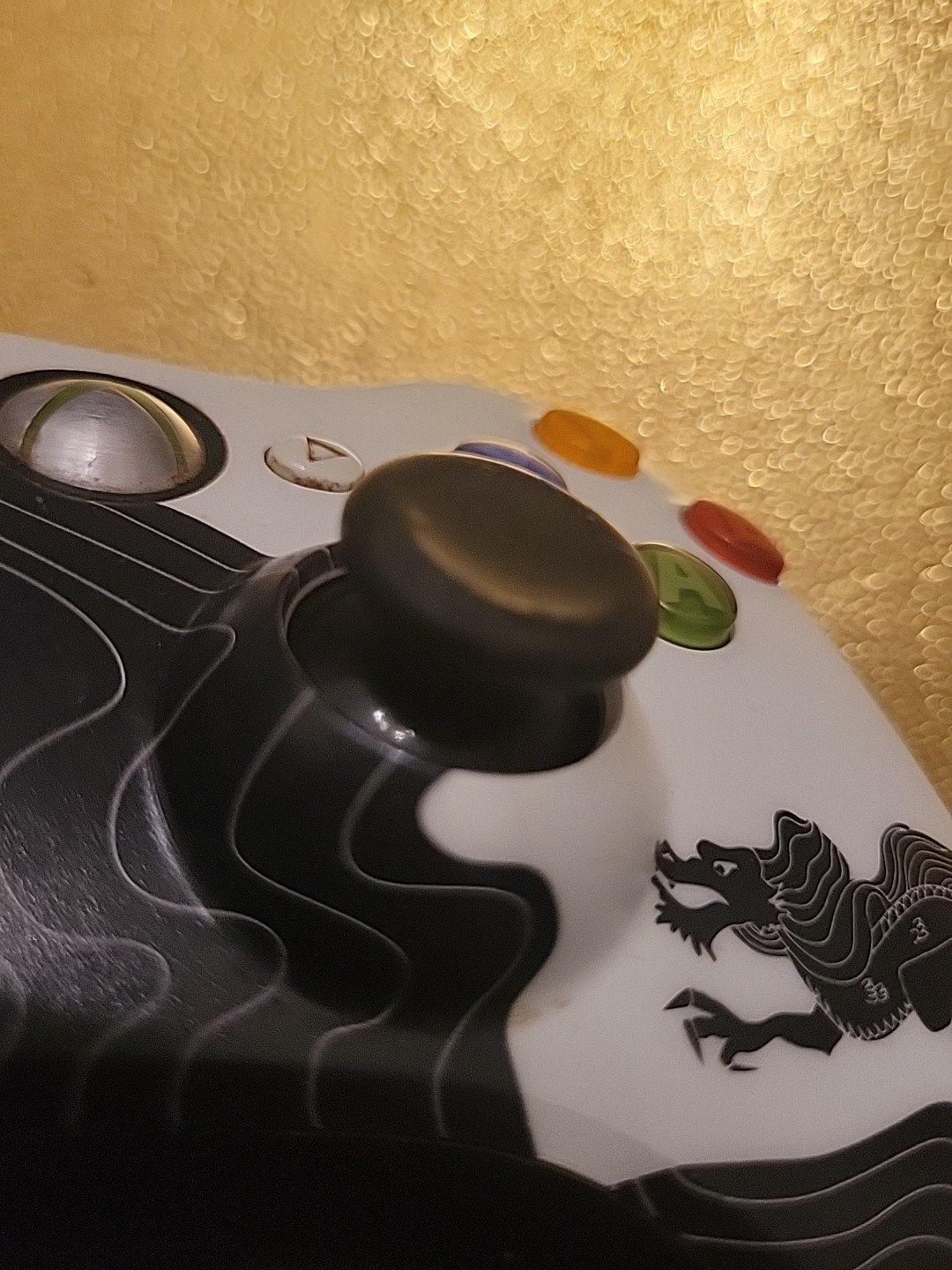 Microsoft Xbox 360 Limited Edition Dragon Age Black And White Controller TESTED