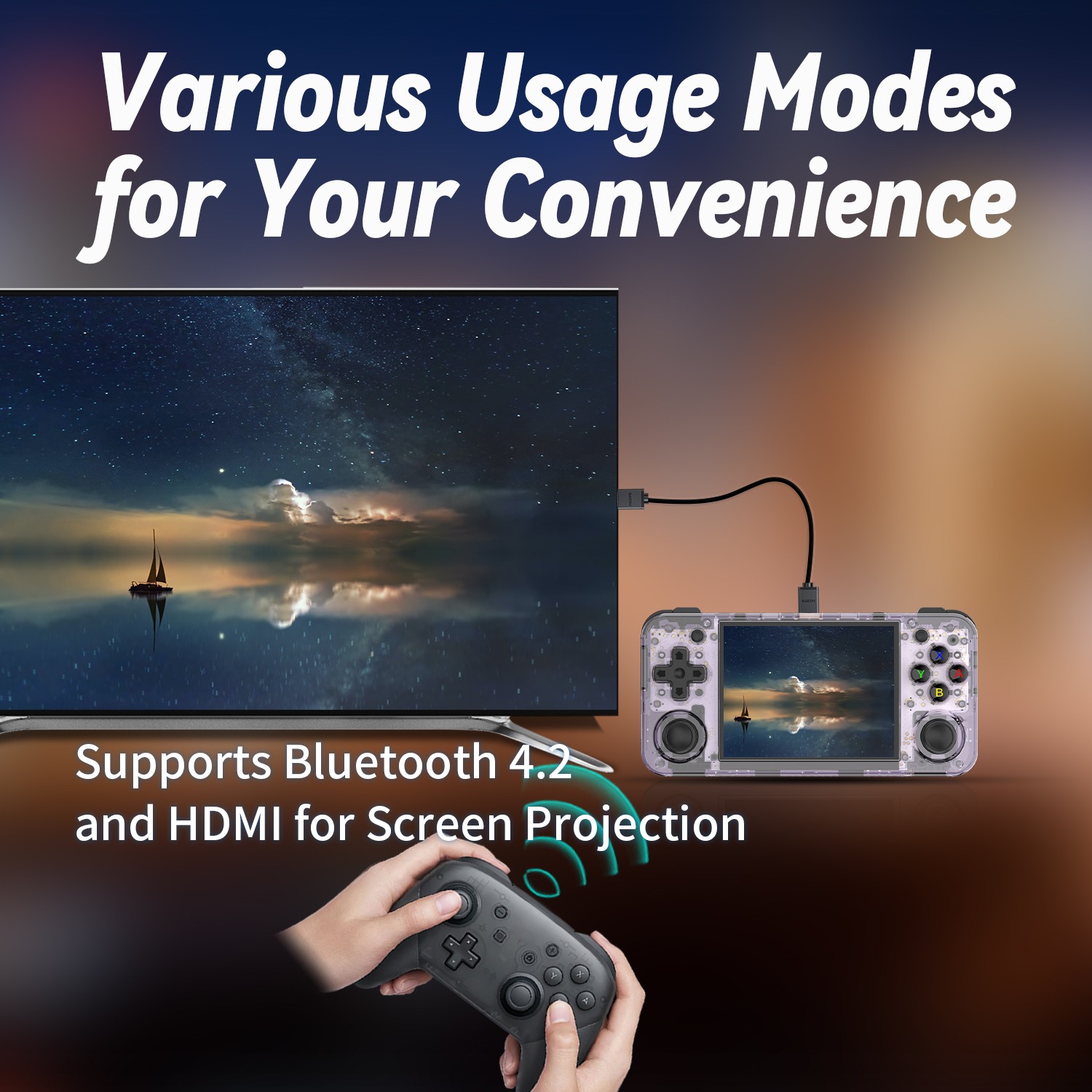 ANBERNIC RG35XXH Retro Handheld Gaming Console With 64G TF Card Dual Joystick