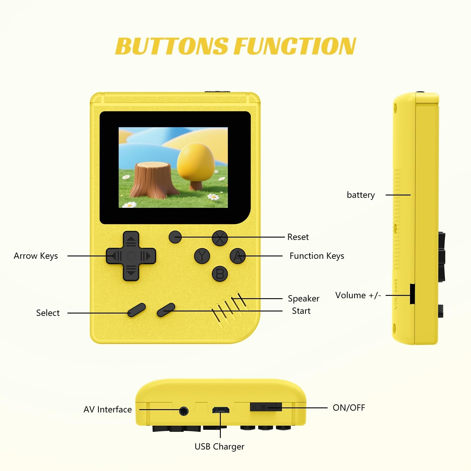 Retro Handheld Game Console – 400 Built-in Games, Mini Portable Player, 3″ IPS S