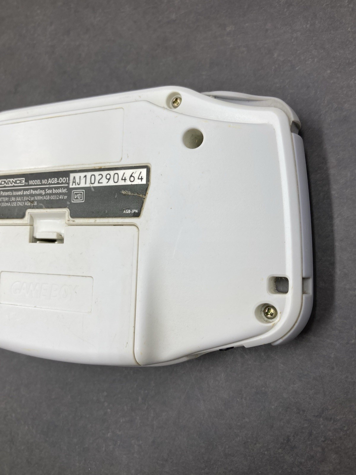 Nintendo Game Boy Advance AGB-001 Console White tested 0707-405