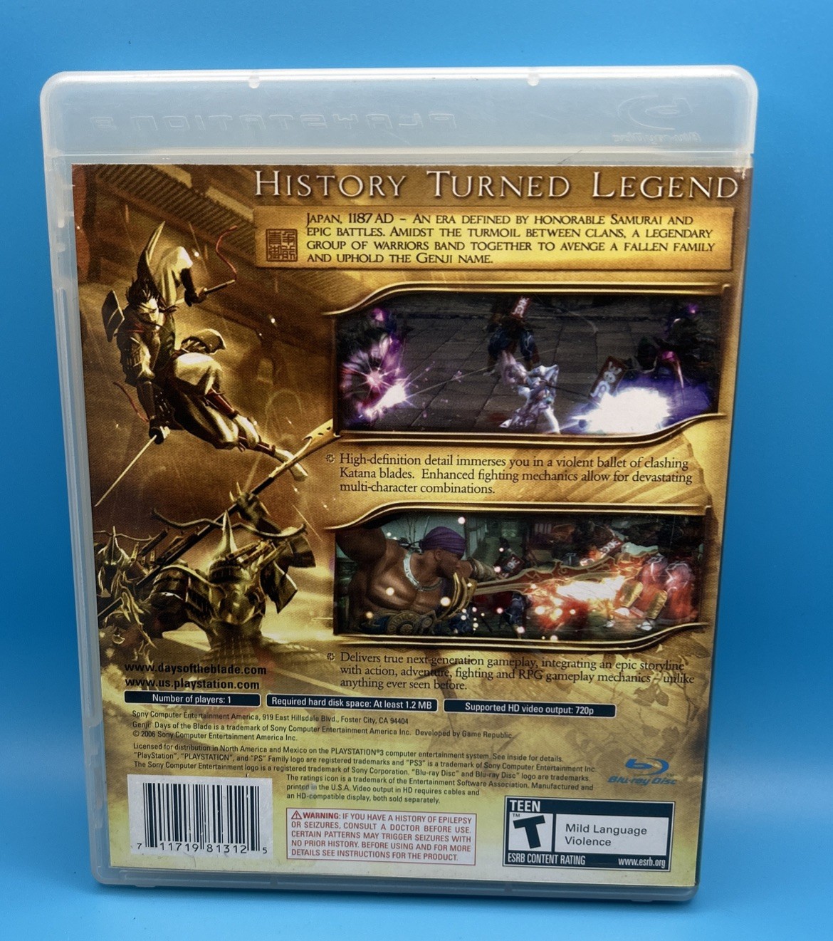 Genji: Days of the Blade (Sony PlayStation 3, 2006) – CIB Complete – TESTED
