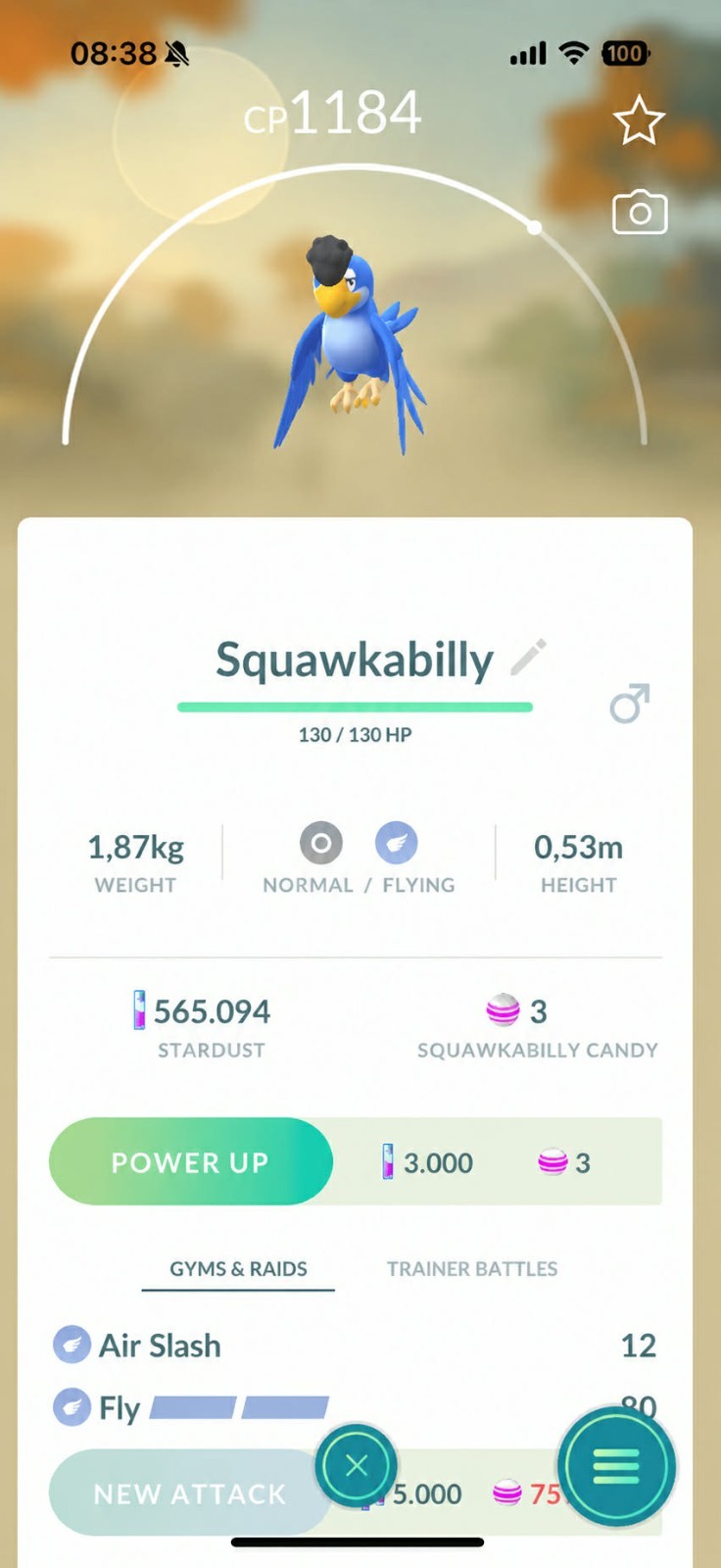 Pokémon Go – Squawkabilly (Blue – Green – Yellow -White ) – PTC or Trade