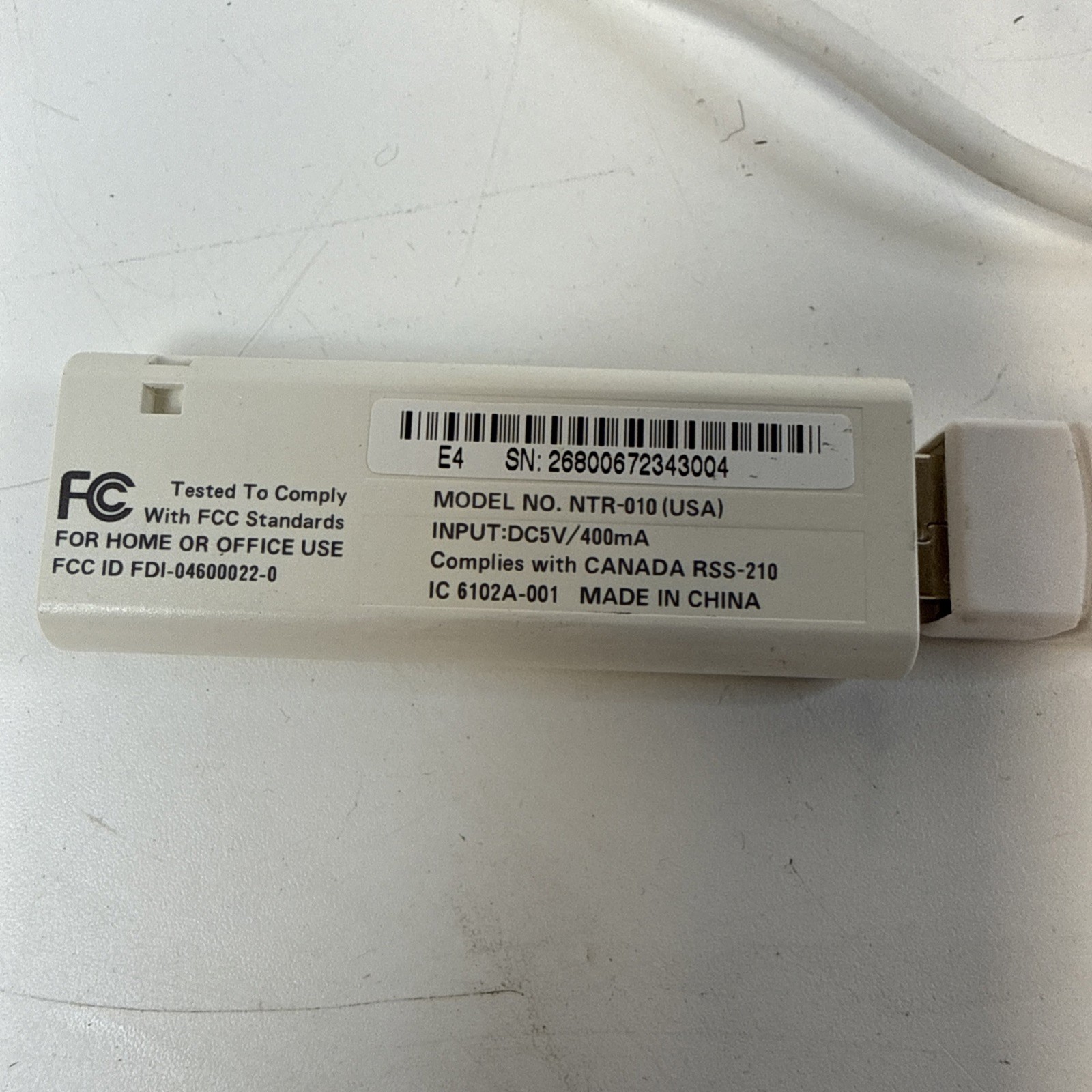Nintendo Powered Buffalo Wii 3DS DS DSi Wi-Fi USB Connector NTR-010 Dongle