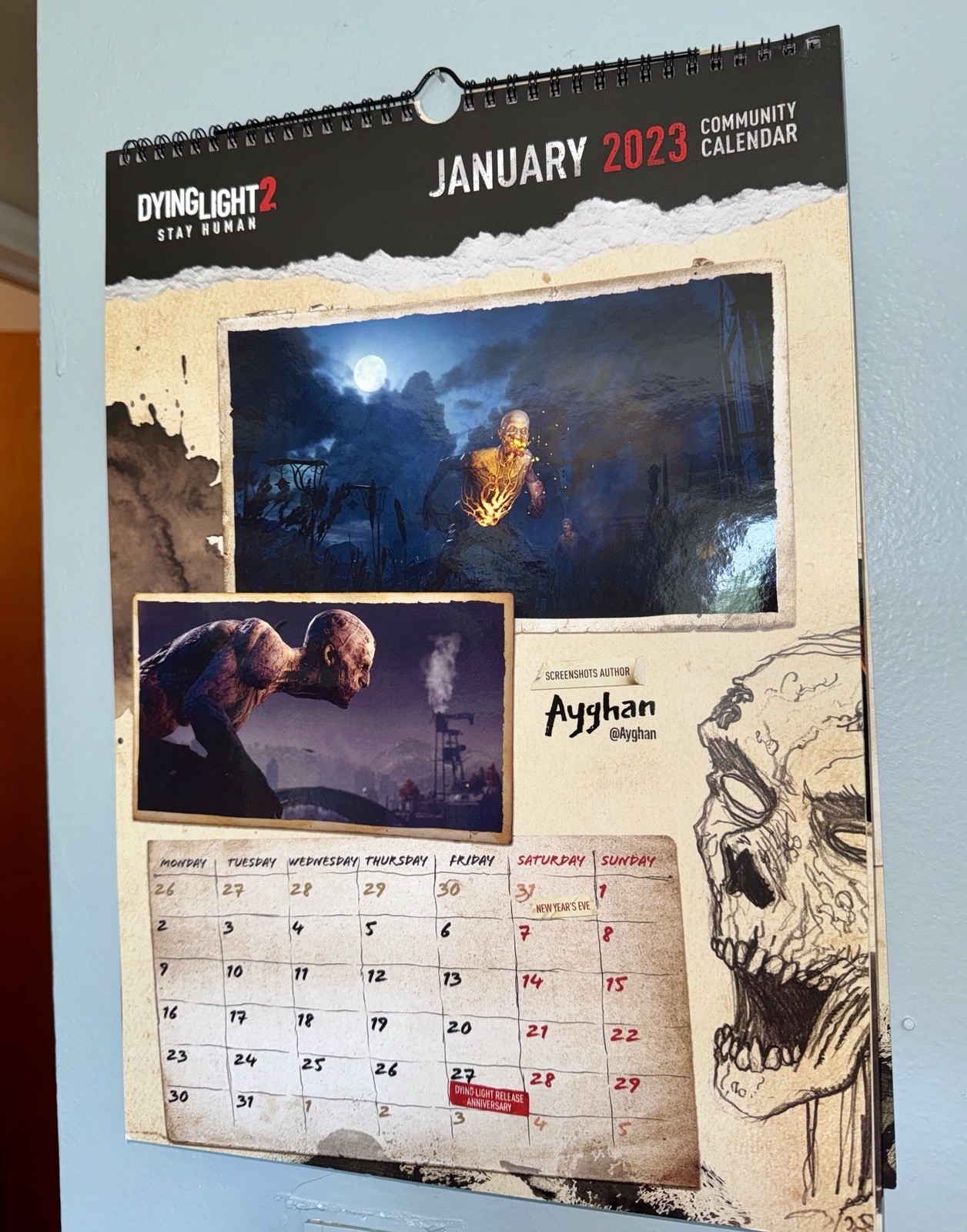 RARE Dying Light 2 Official 2023 Community Calendar Techland Press Kit