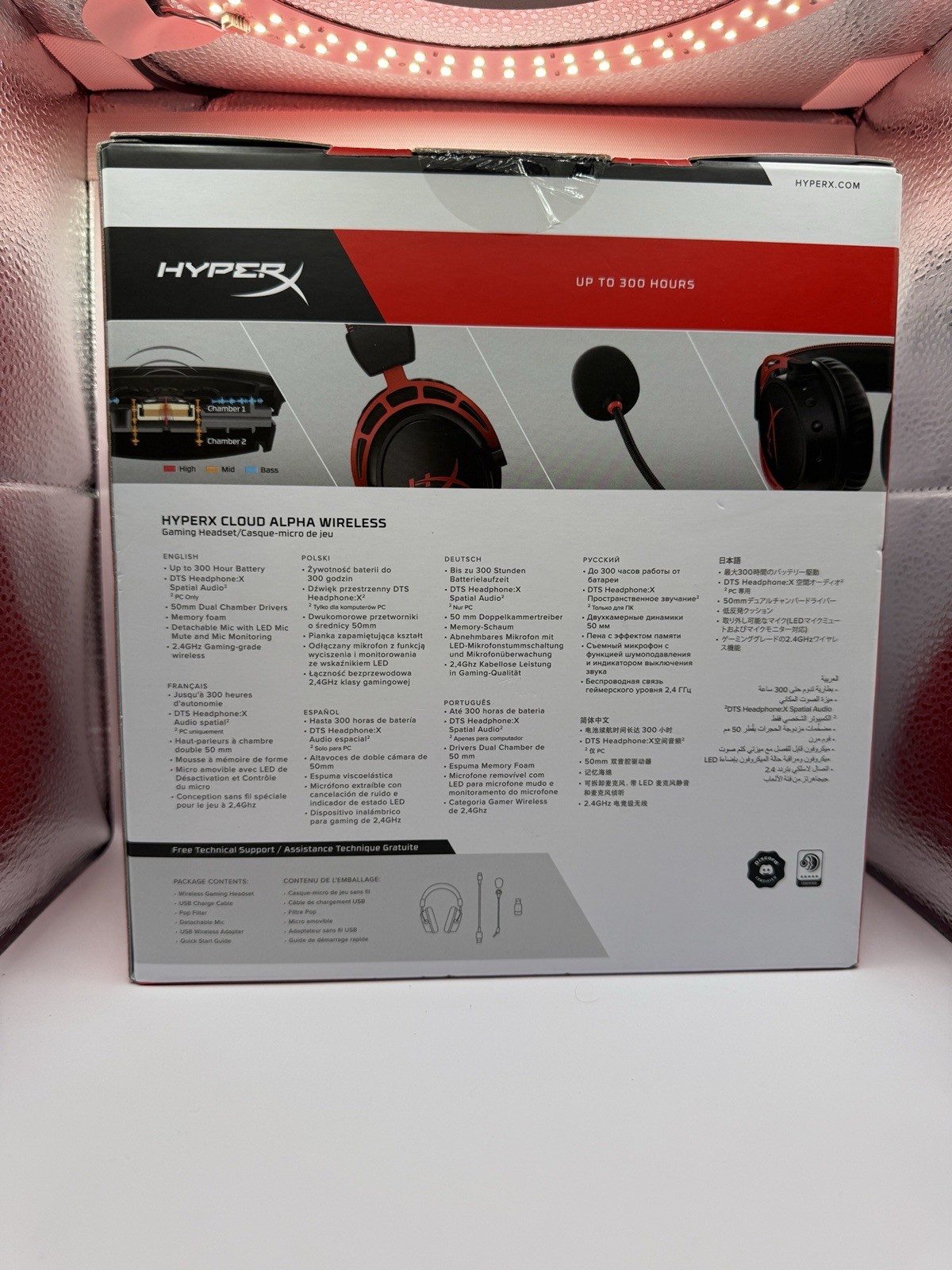 HyperX Cloud Alpha Wireless Gaming Headset PC PS5 PS4 Black Red 4P5D4AA
