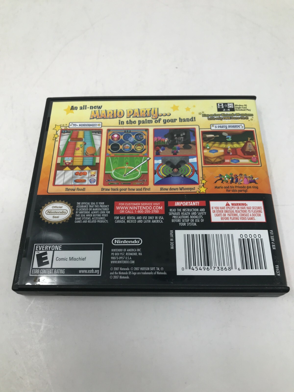 Case and Manual Only NO GAME Mario Party DS Nintendo DS Authentic