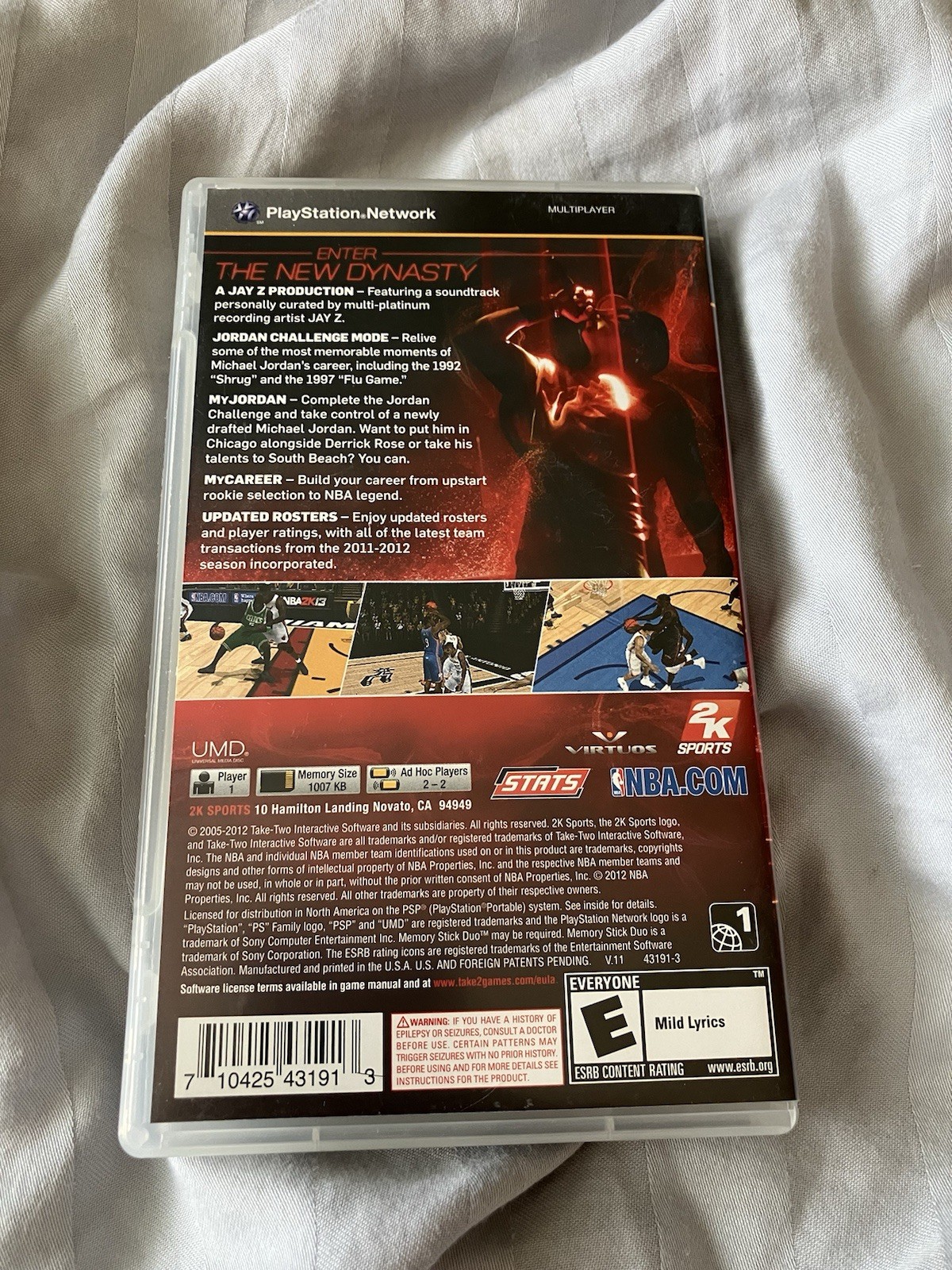 NBA 2K13 Executive Produced by Jay Z (Sony PSP, 2012) [COMPLETE]