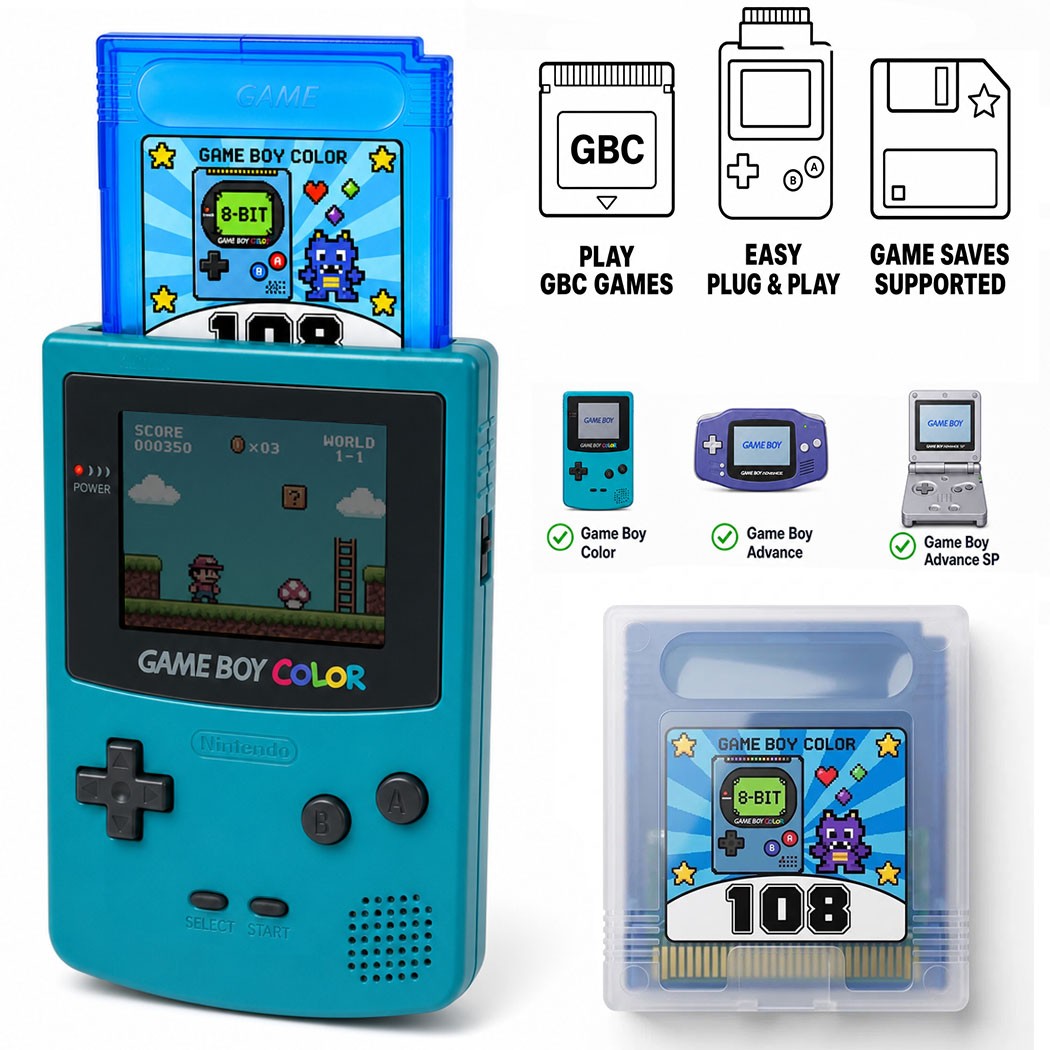 Classic 108 Game Cartridge Game Boy Color GBC Card series For Handheld Console