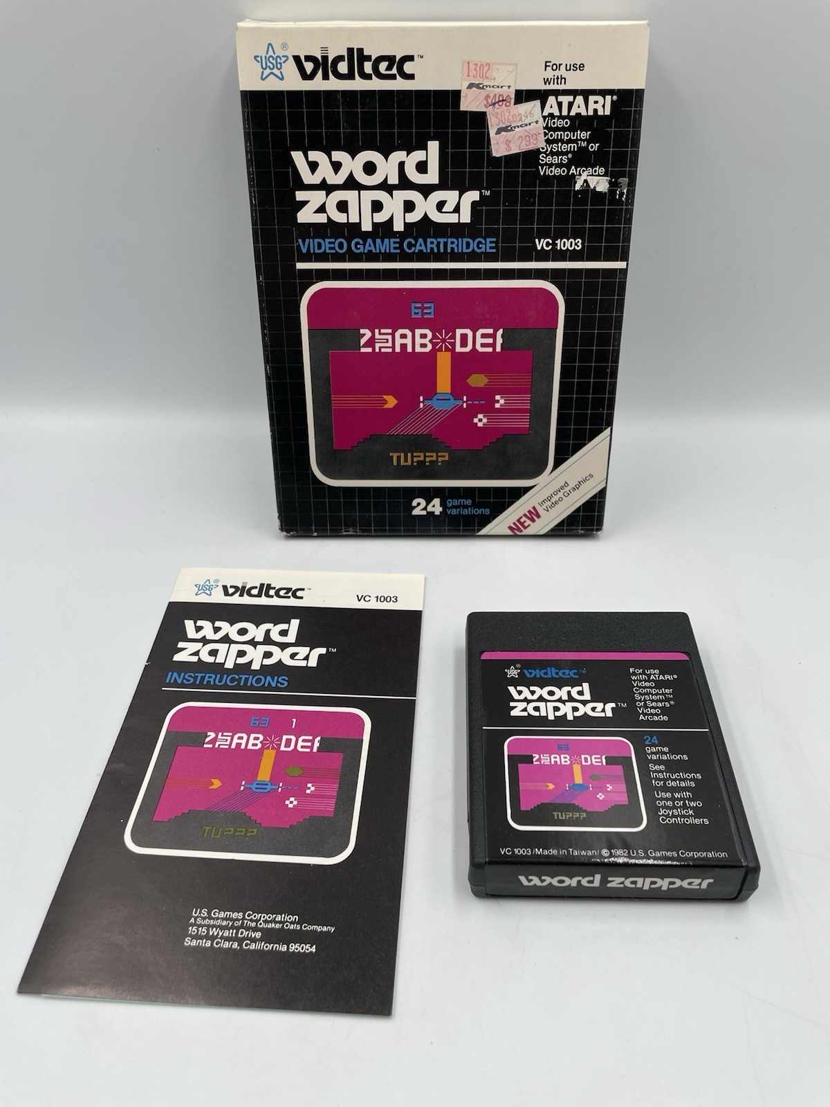 Atari 2600 Word Zapper Complete in Box With Manual, Tested