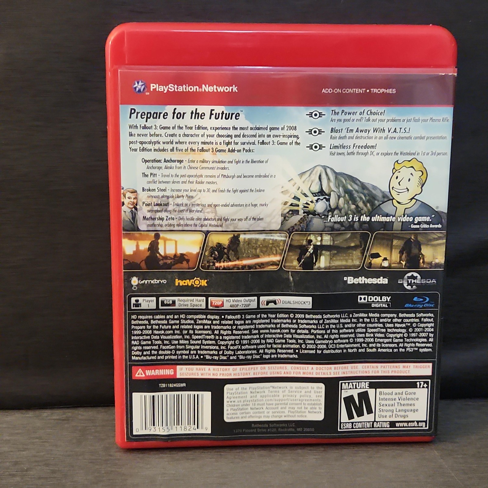 Fallout 3 Game Of The Year Edition PS3 Game CIB Greatest Hits