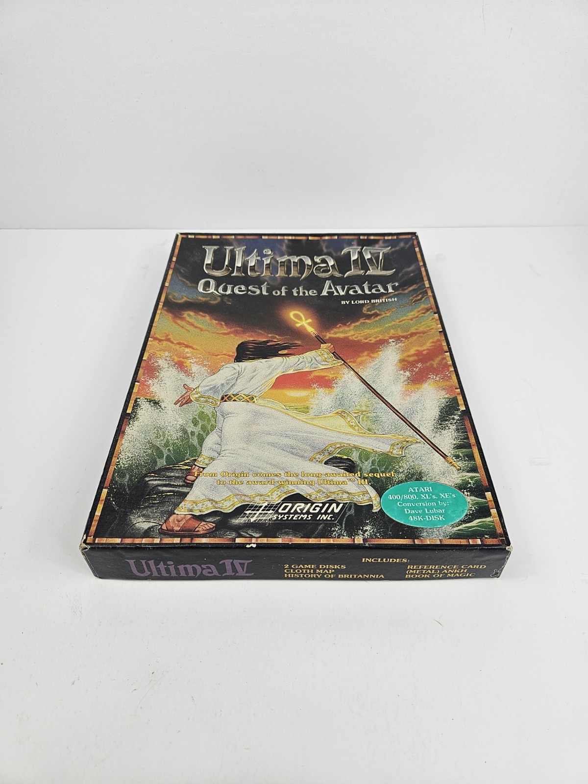 Ultima IV Quest Of The Avatar Atari 400/800 XL Vintage Game CIB W/ Manual & Map