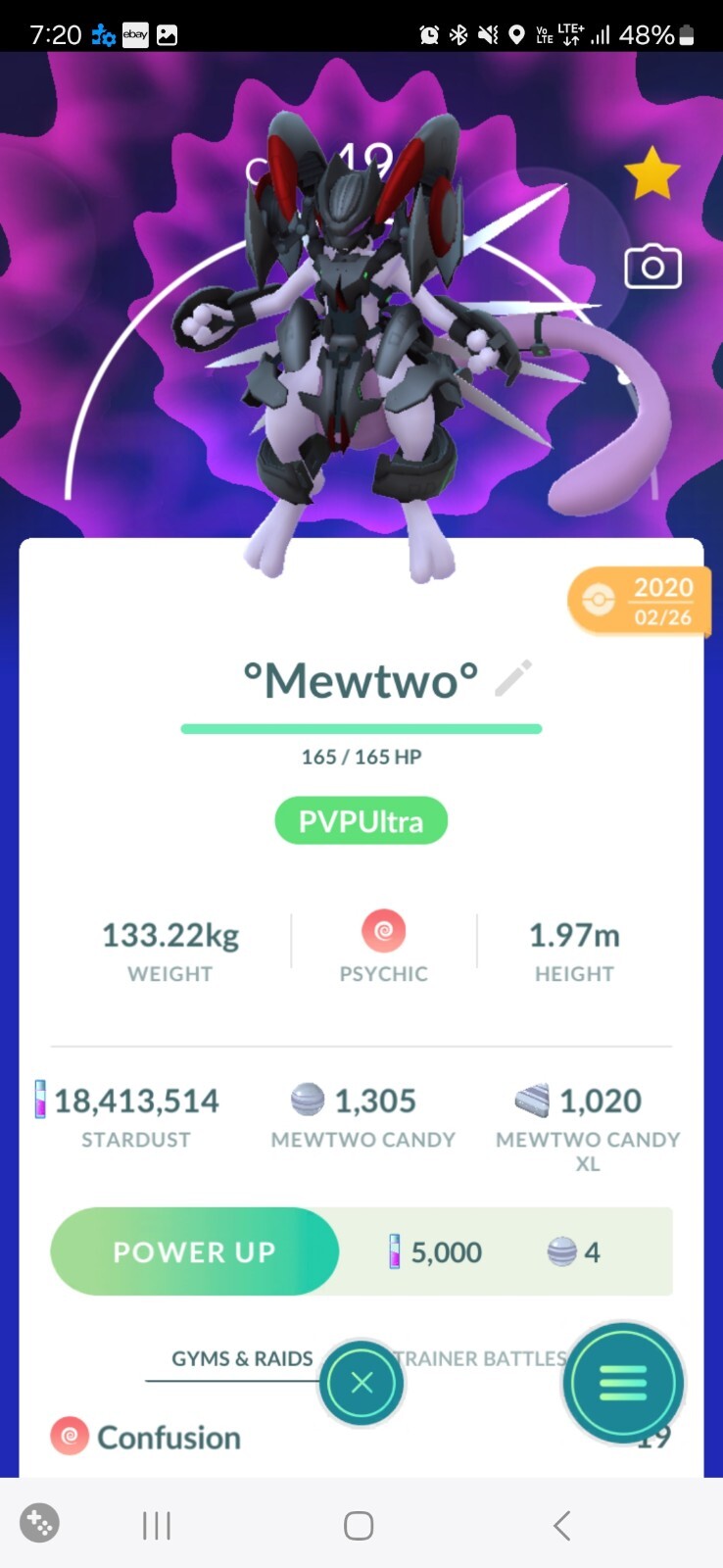 Armored Mewtwo 30 Days Trade Or Registered Trade Only
