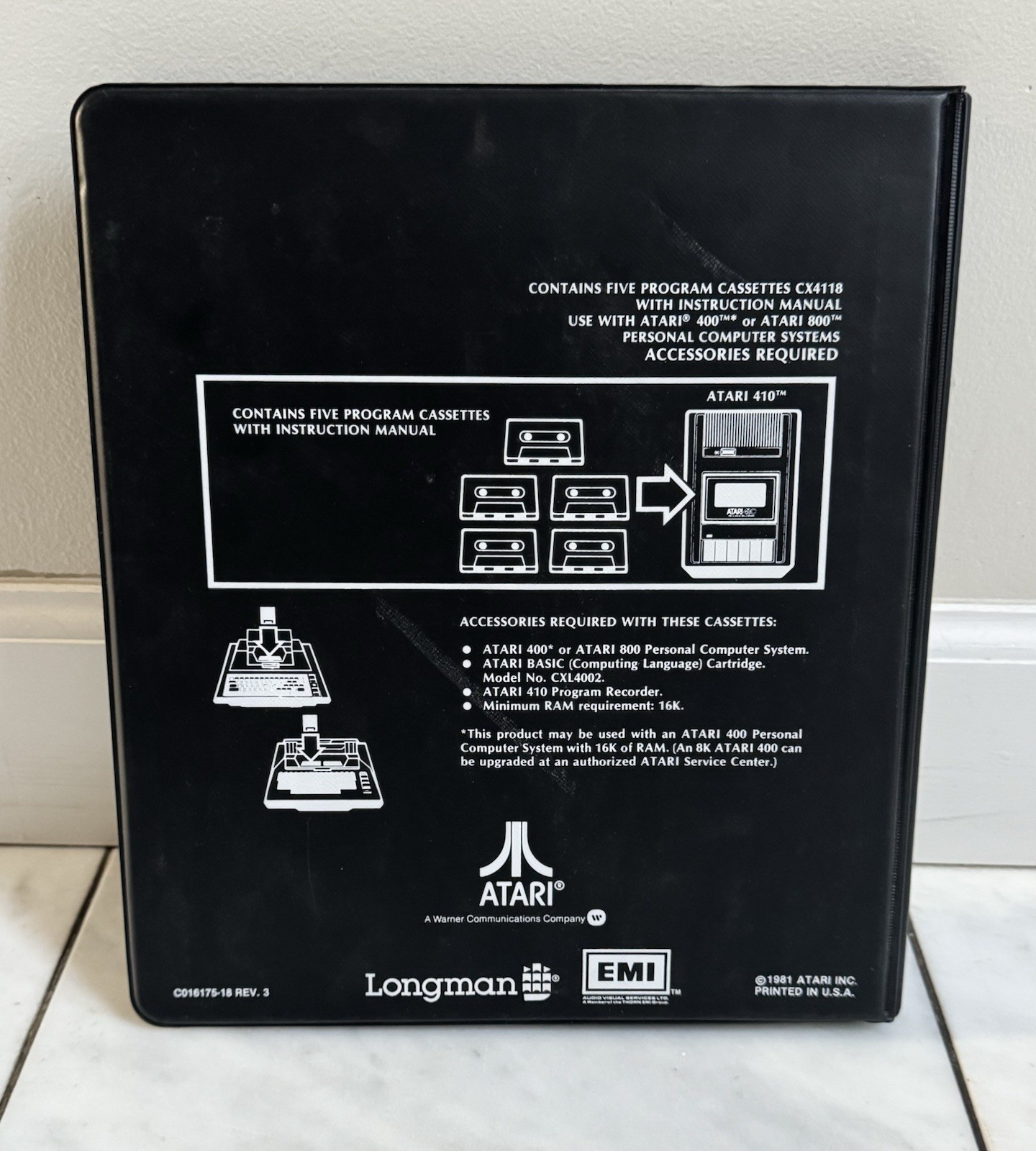 Vintage Atari 400/800 Conversational Italian CX4125 Complete Longman EMI 1981
