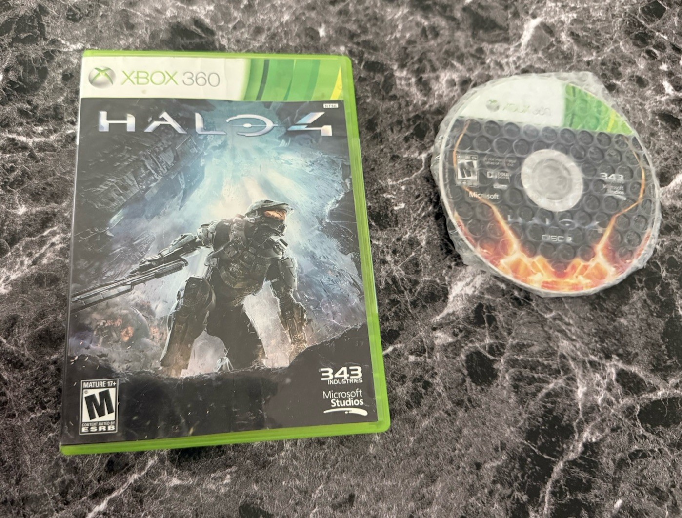 Halo 4 Xbox 360 Complete 2 Disc Set CIB Case Manual HND-00040 NTSC Microsoft 343