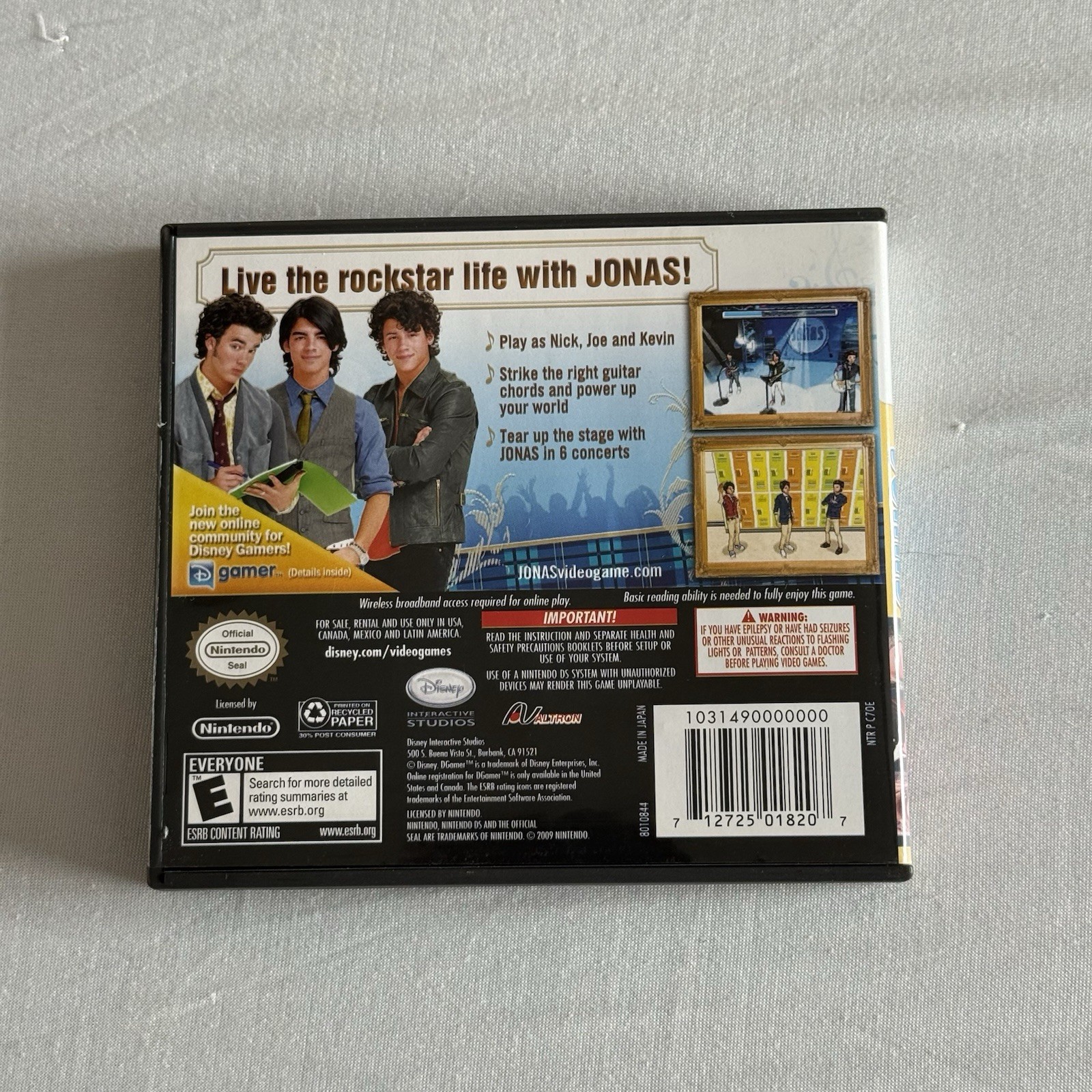 Disney Jonas Nintendo DS Game w/ Manual 2009 Y2K 2000s Brothers