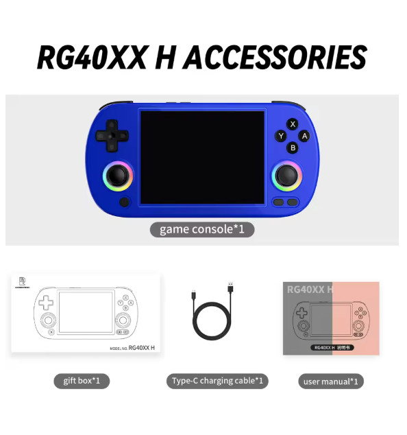 ANBERNIC RG40XX H Handheld Game Console 4” Screen Linux System