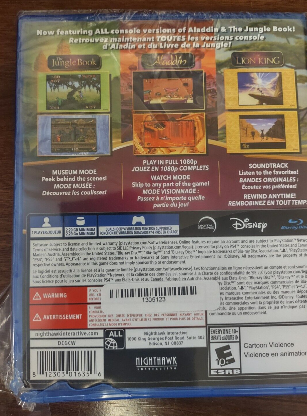 Disney Classic Games Collection Jungle Book, PS4, SEALED IN A CRACKED CASE!