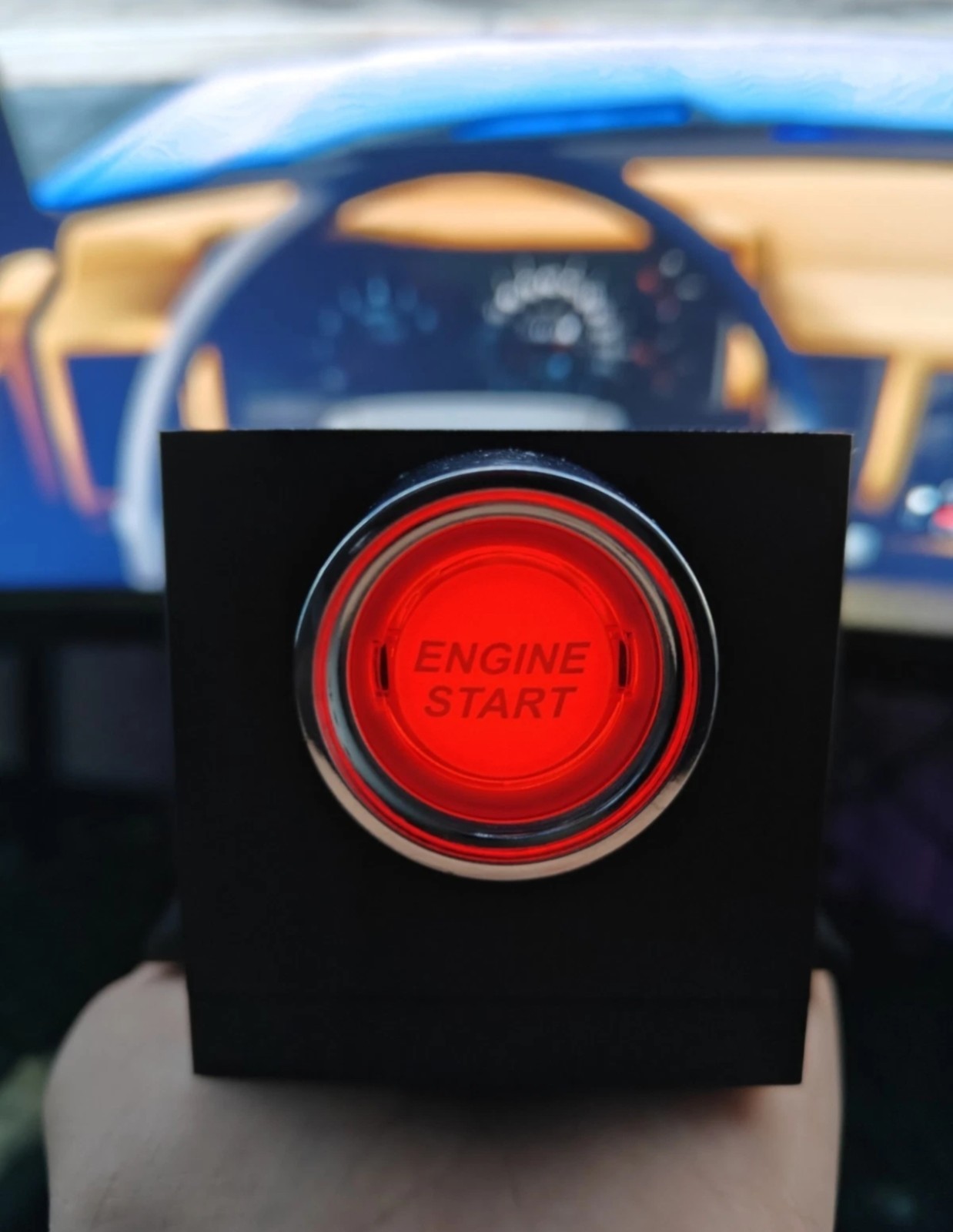 Sim Racing Engine Push Start Button