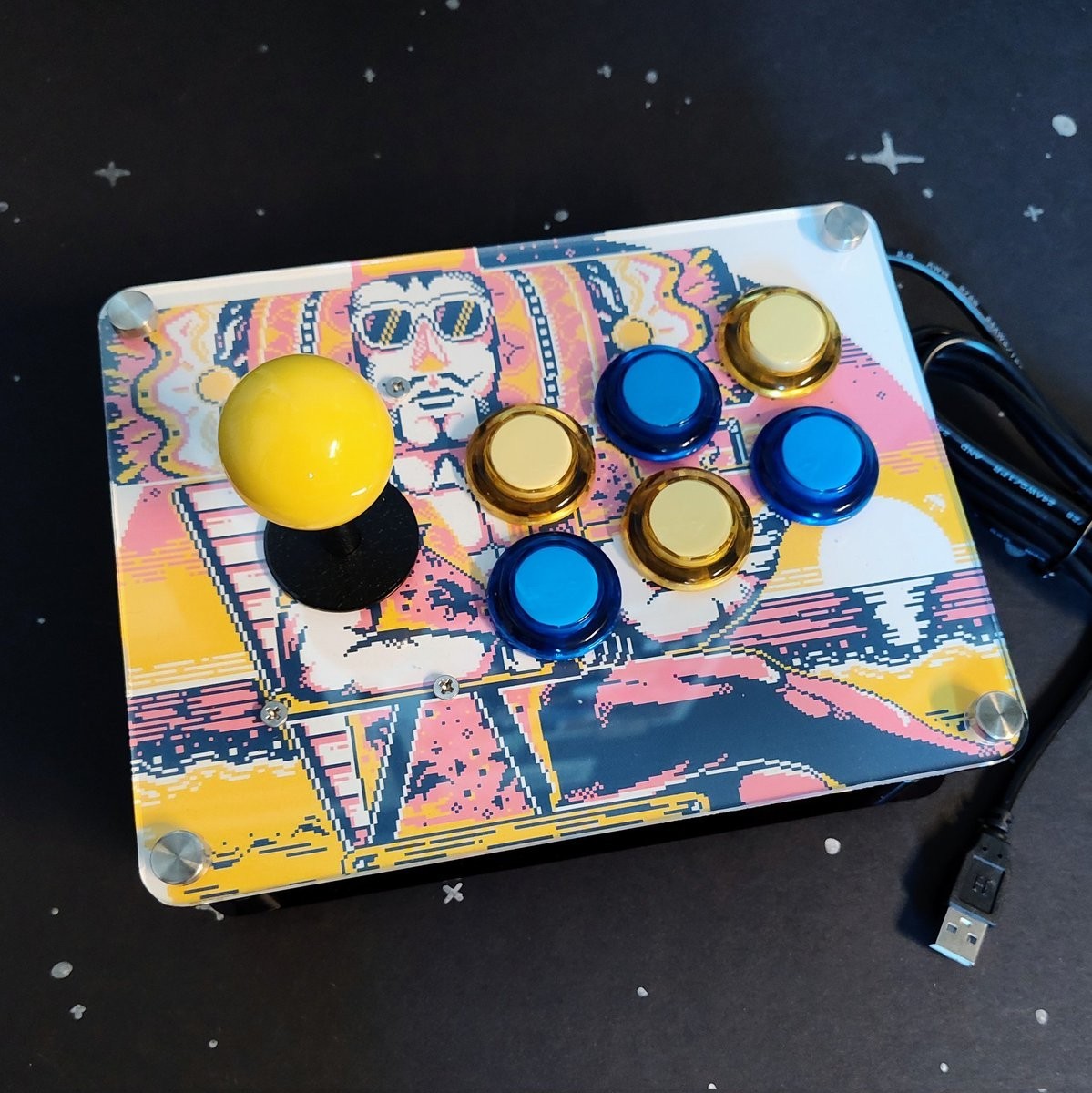 Custom PC Katamari Damacy Arcade Fight Stick King of All Cosmos