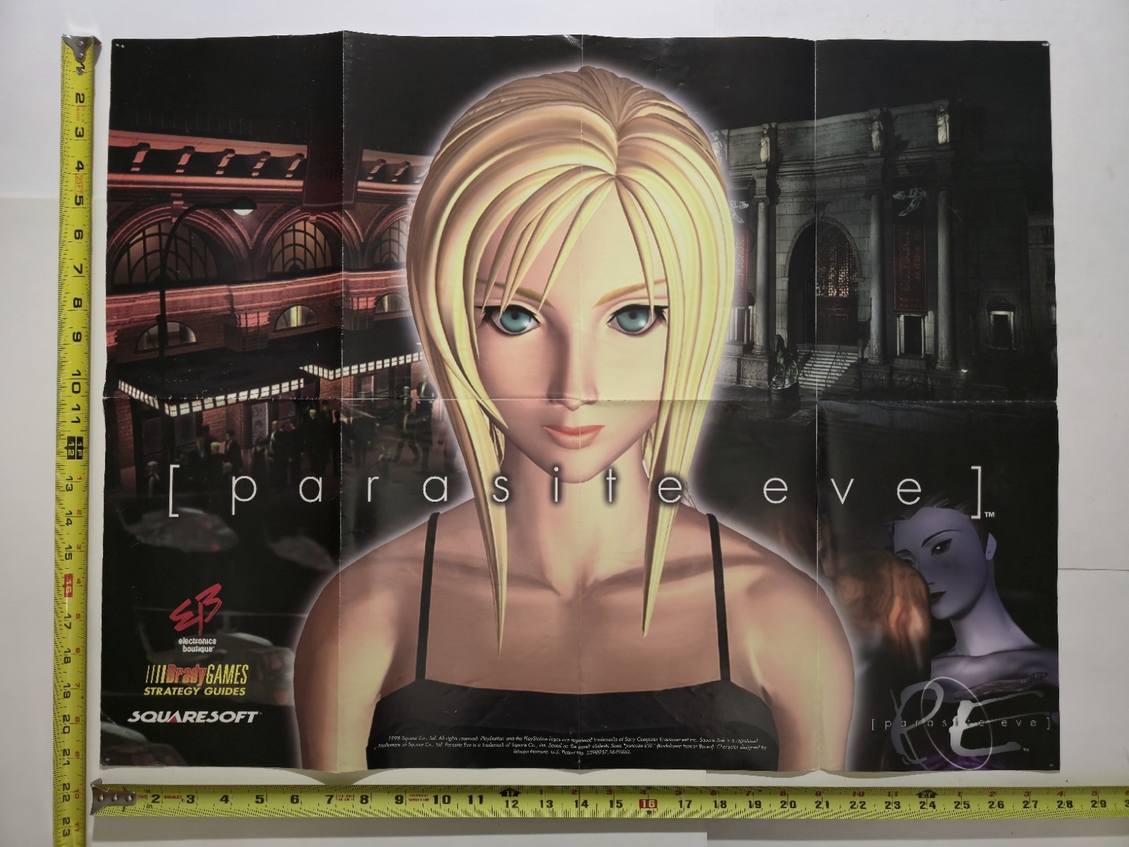 RARE Parasite Eve 1998 Electronics Boutique Brady Games 28″ Promotional Poster