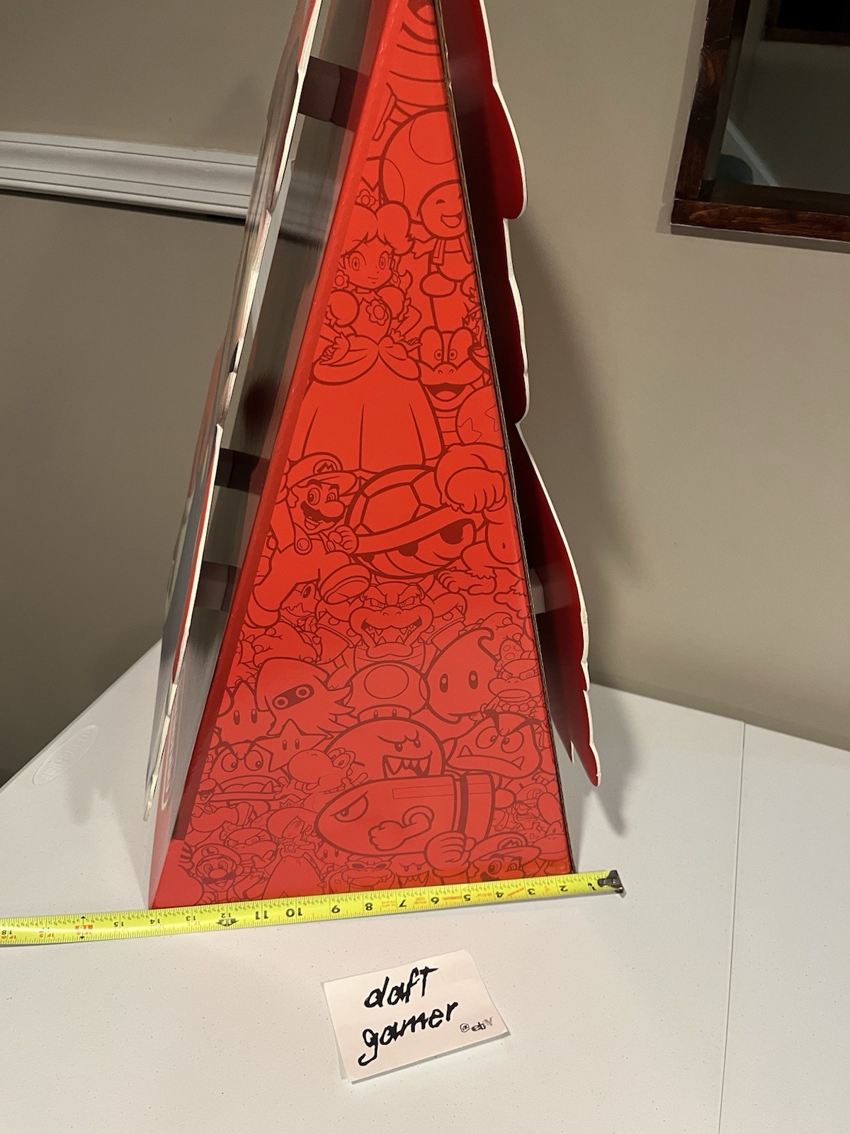 Nintendo Store Display Super Mario Double Sided Retail Sign TOYS R US Kiosk RARE