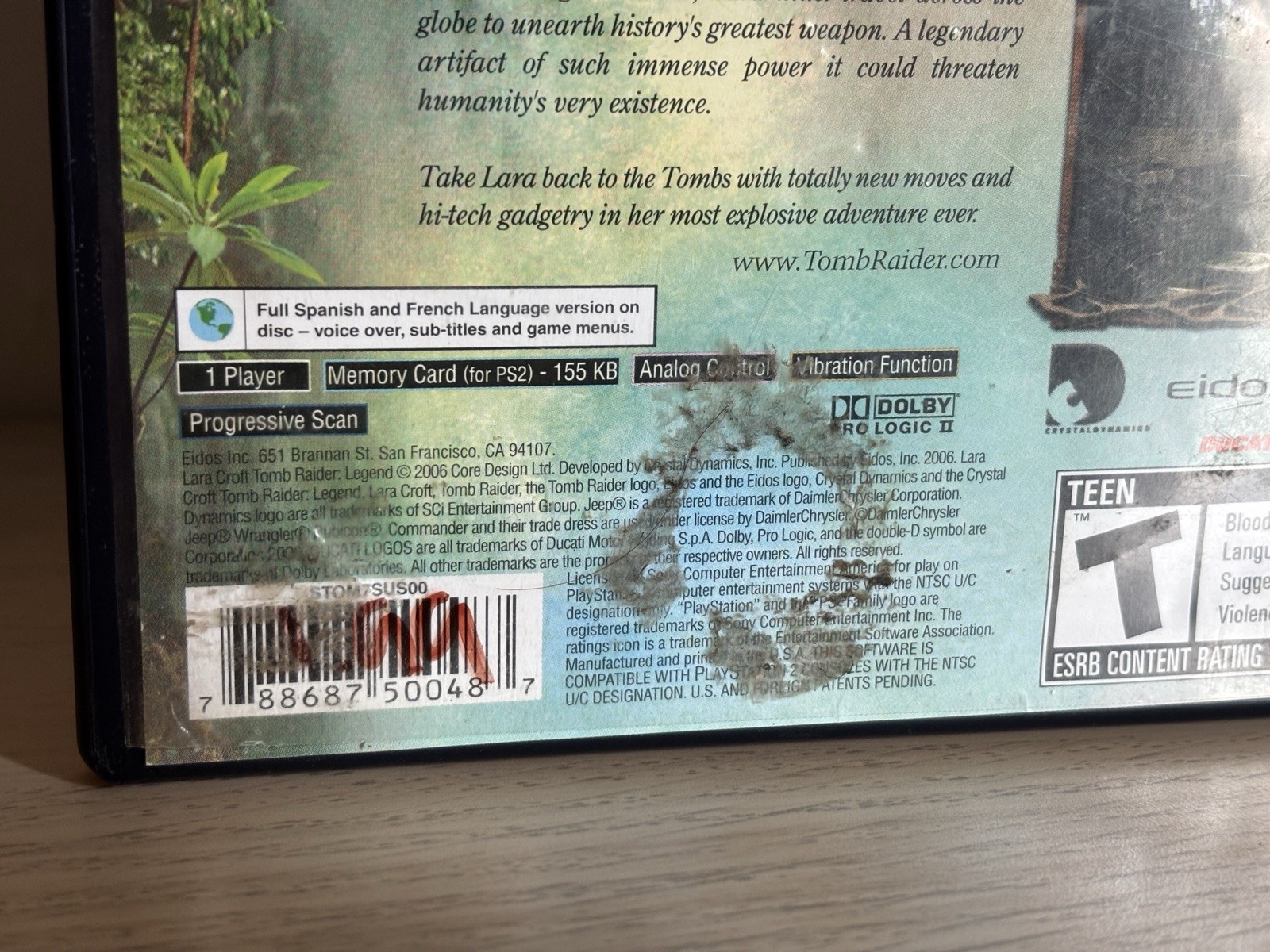 Tomb Raider Legend – Sony PlayStation 2 – Hastings Label On Disc Tested Working