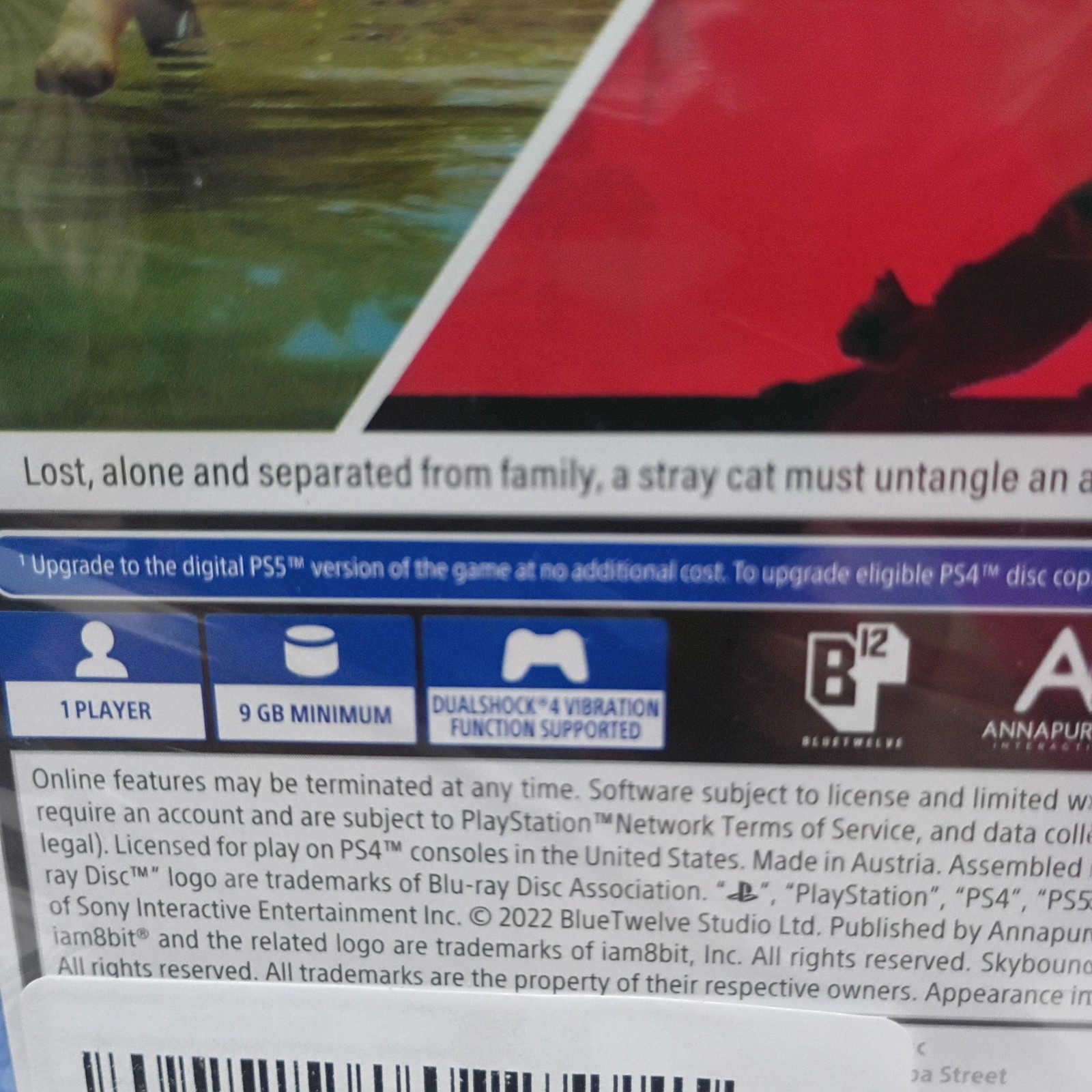 Stray PS4 iam8bit Exclusive Edition w Available PS5 Upgrade Brand New Sealed