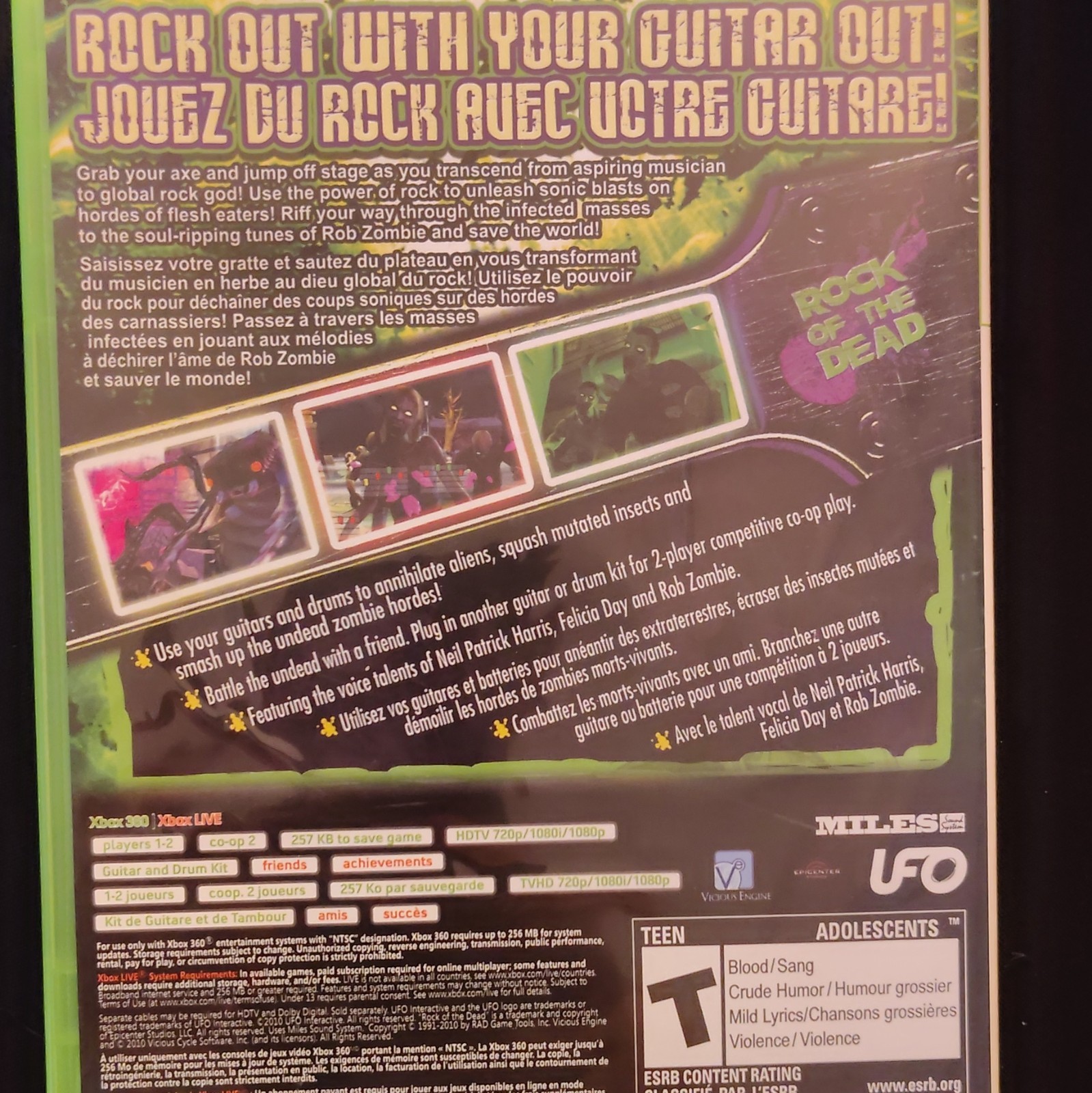 UFO Interactive Rock of the Dead (Xbox 360) T NTSC-U/C 2010 Multiplayer